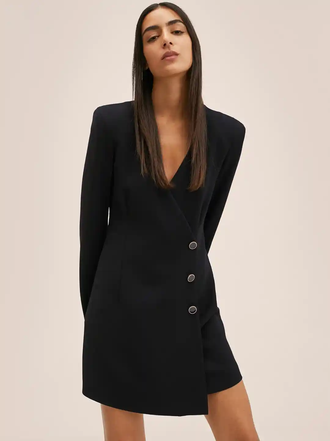 Buy MANGO Women Black Blazer Dress Dresses for Women 16708904
