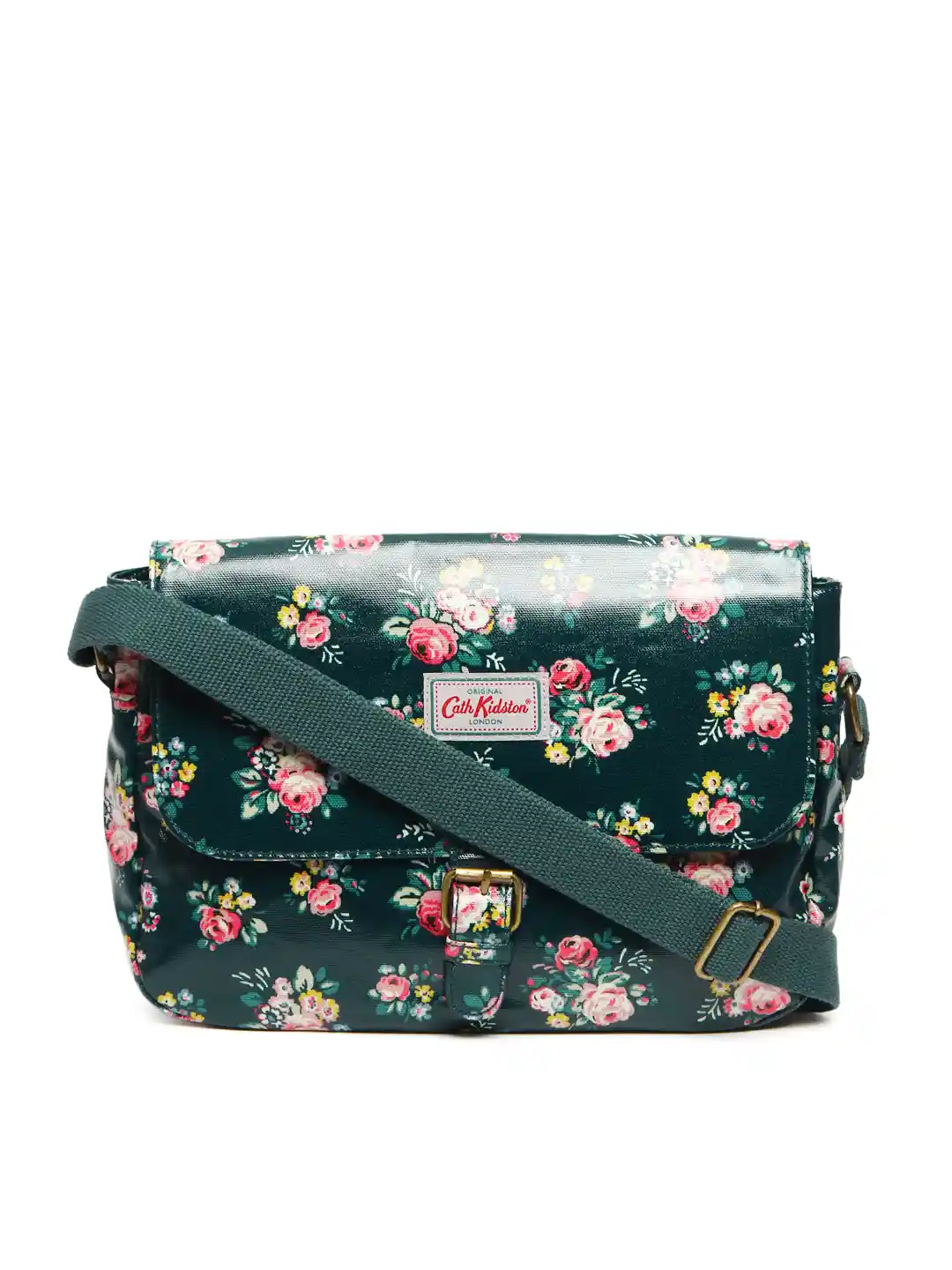 Buy Cath Kidston Dark Green Floral Print Sling Bag Handbags for