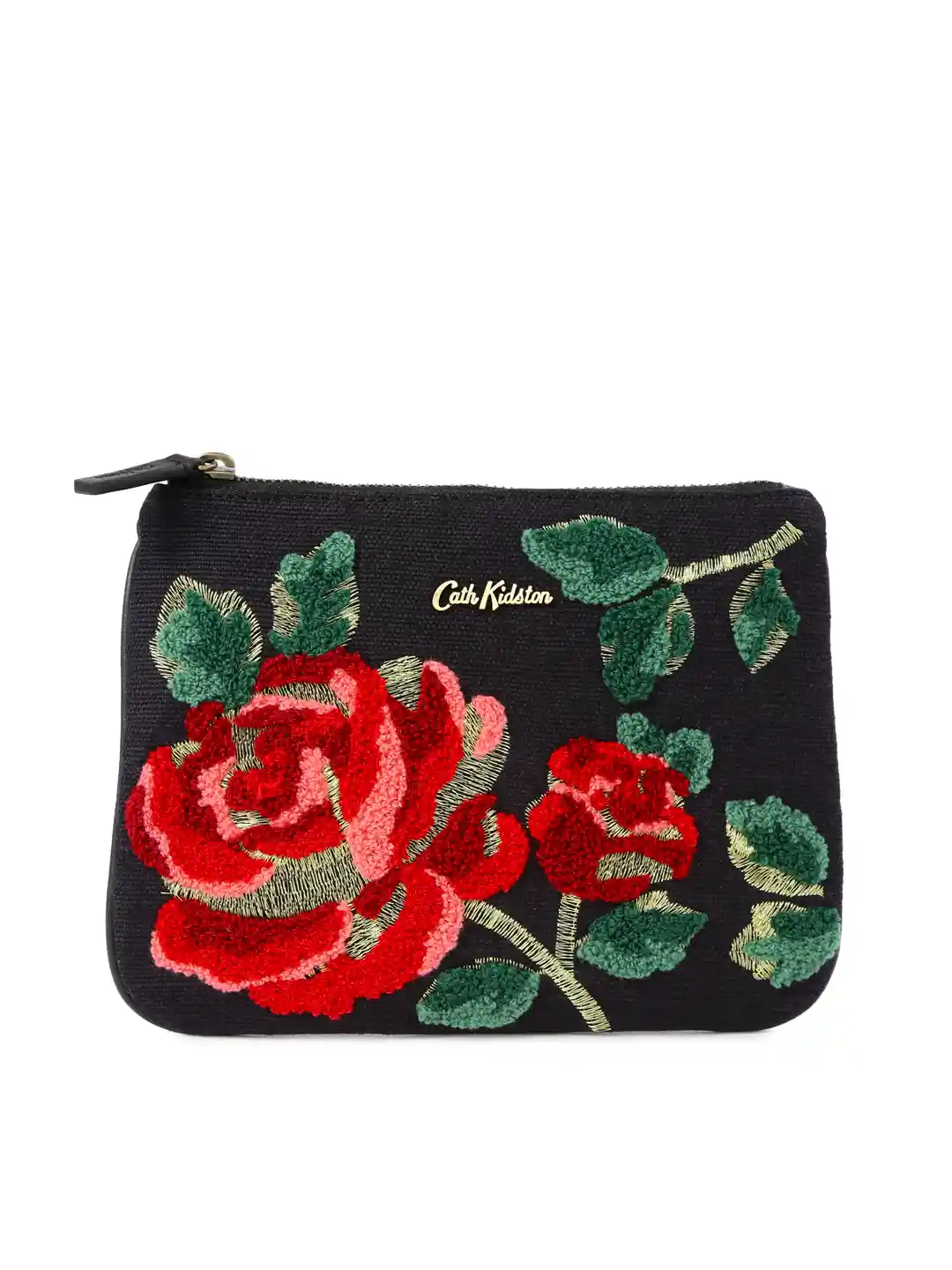 Buy Cath Kidston Black Red Rose Embroidered Purse Clutches for
