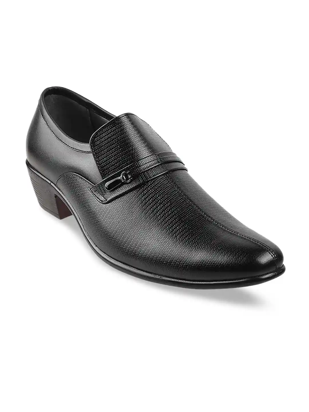 Buy Metro Men Black Leather Formal Slip-on Shoes Formal Shoes