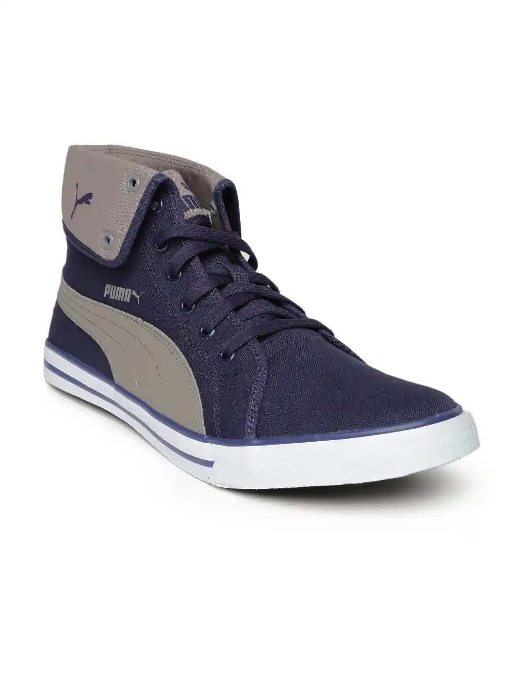 Buy Puma Men Navy Blue Colourblock High tops Sneakers Casual