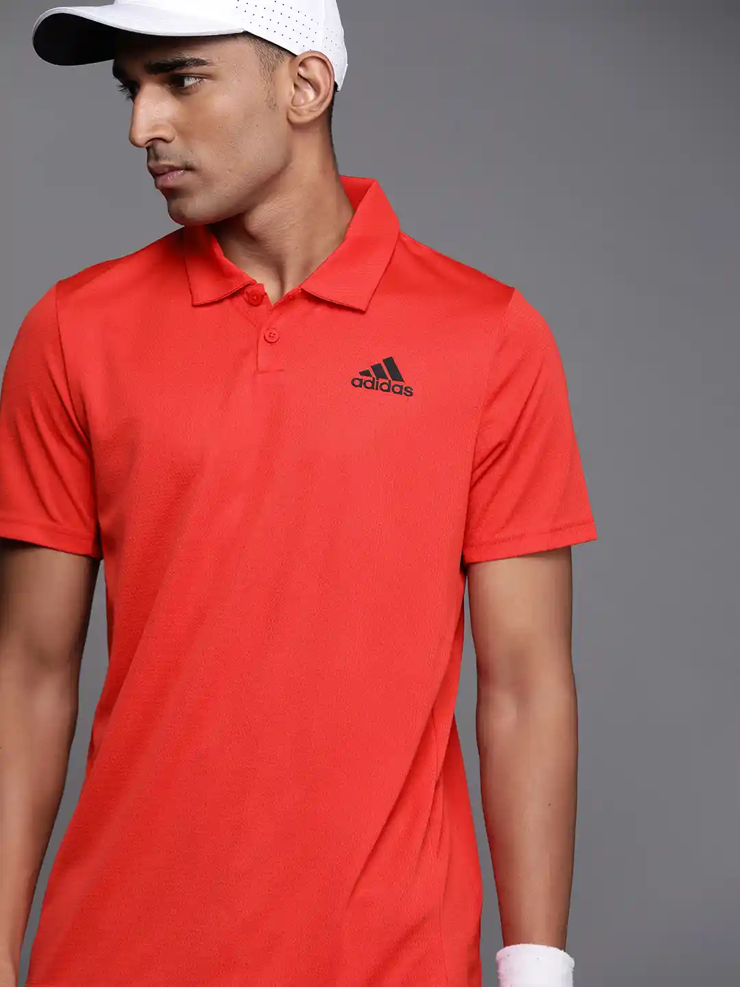 Buy ADIDAS Men Red Printed Polo Collar T-shirt Tshirts for Men