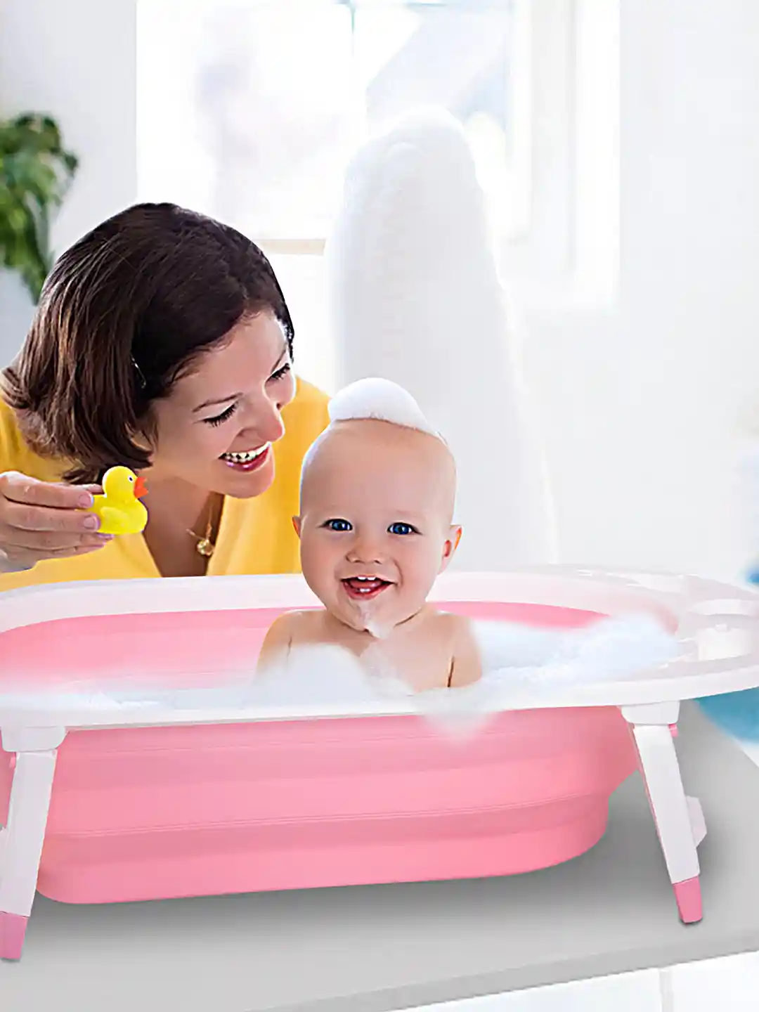 Toddler Infant Baby Bath Tub Contours Oasis 4-in-1 Comfort Cushion