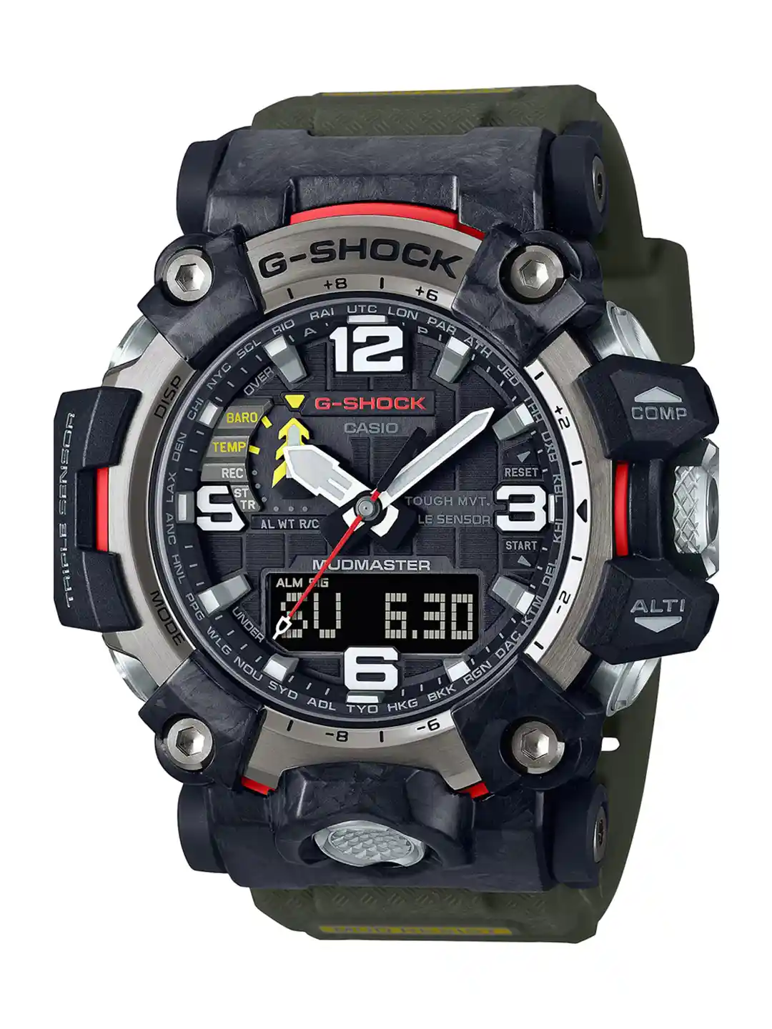 CASIO Men G-Shock Mudmaster GWG-2000-1A3DR Ana-Digi Dial Military Green  Resin Band Mens G1176