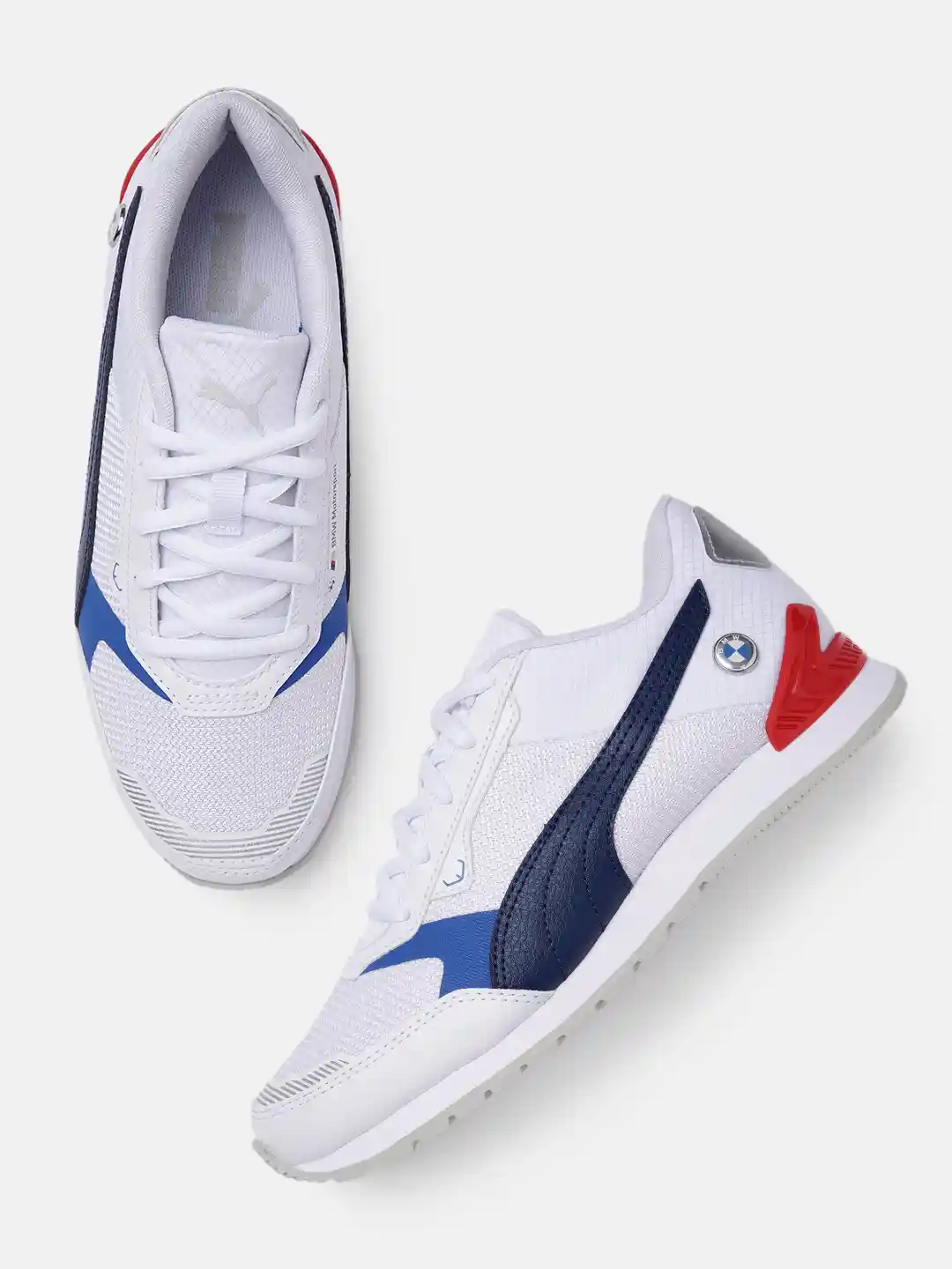 Buy PUMA Motorsport Men White Blue Solid BMW MMS Track Racer