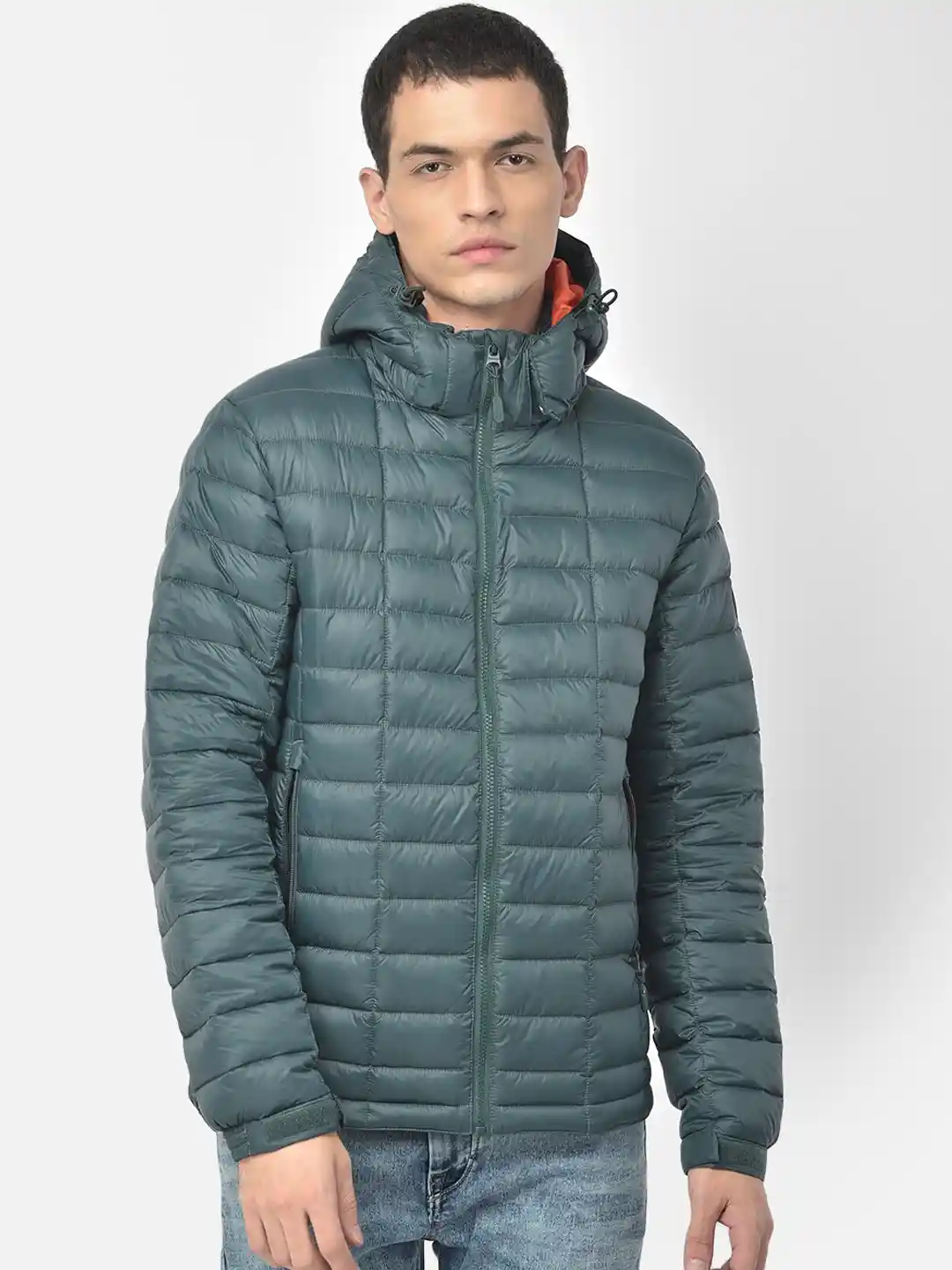 Buy Woodland Men Green Water Resistant Puffer Jacket Jackets for