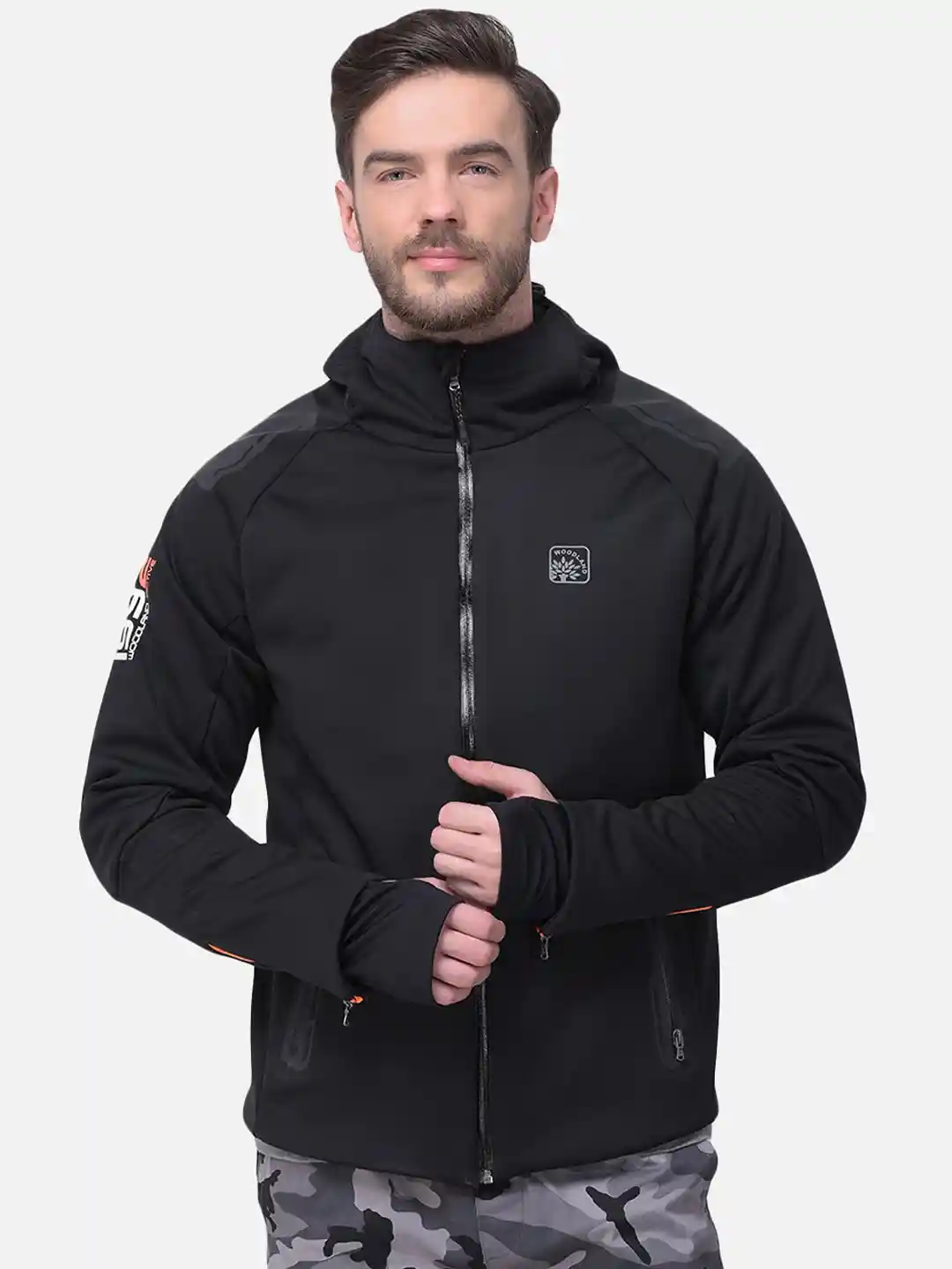 Buy Woodland Men Black Water Resistant Quilted Jacket Jackets