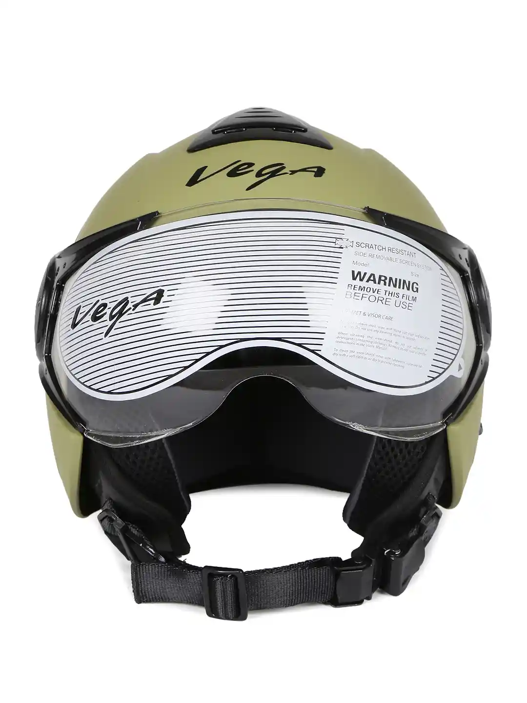 Buy VEGA Unisex Olive Green Open Face Verve Helmet VRV-DDST