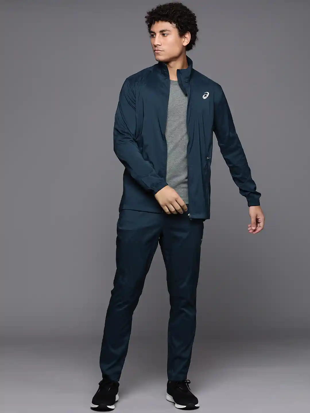 Buy ASICS Men Teal Green Solid Running Tracksuit Tracksuits for