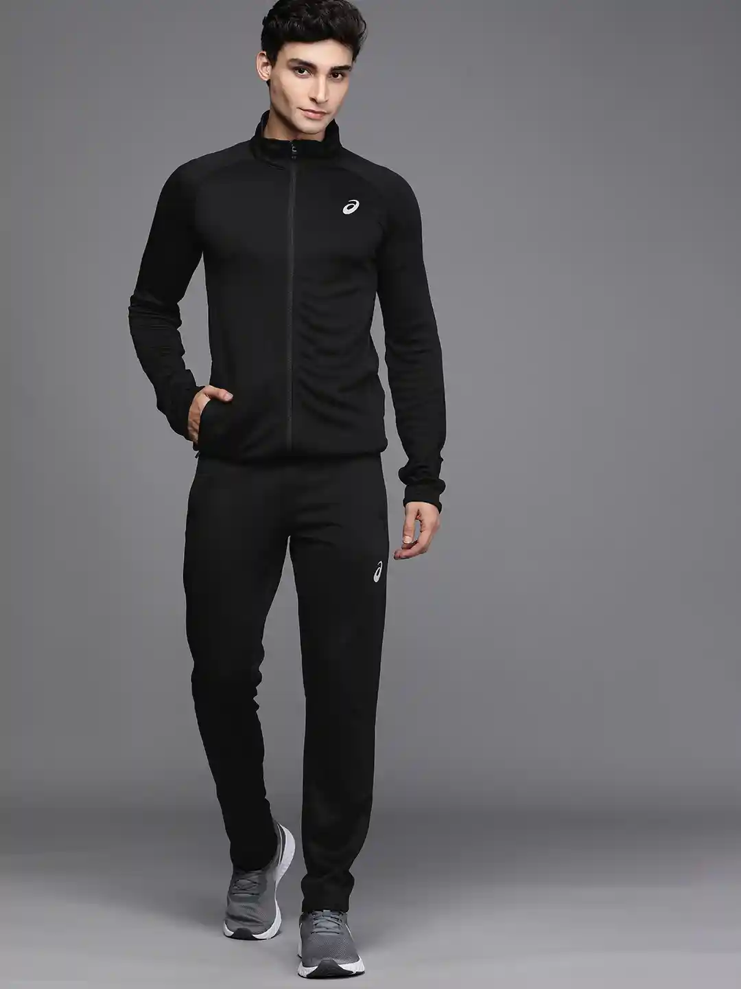 Buy ASICS Men Black Solid Basic Tracksuit Tracksuits for Men