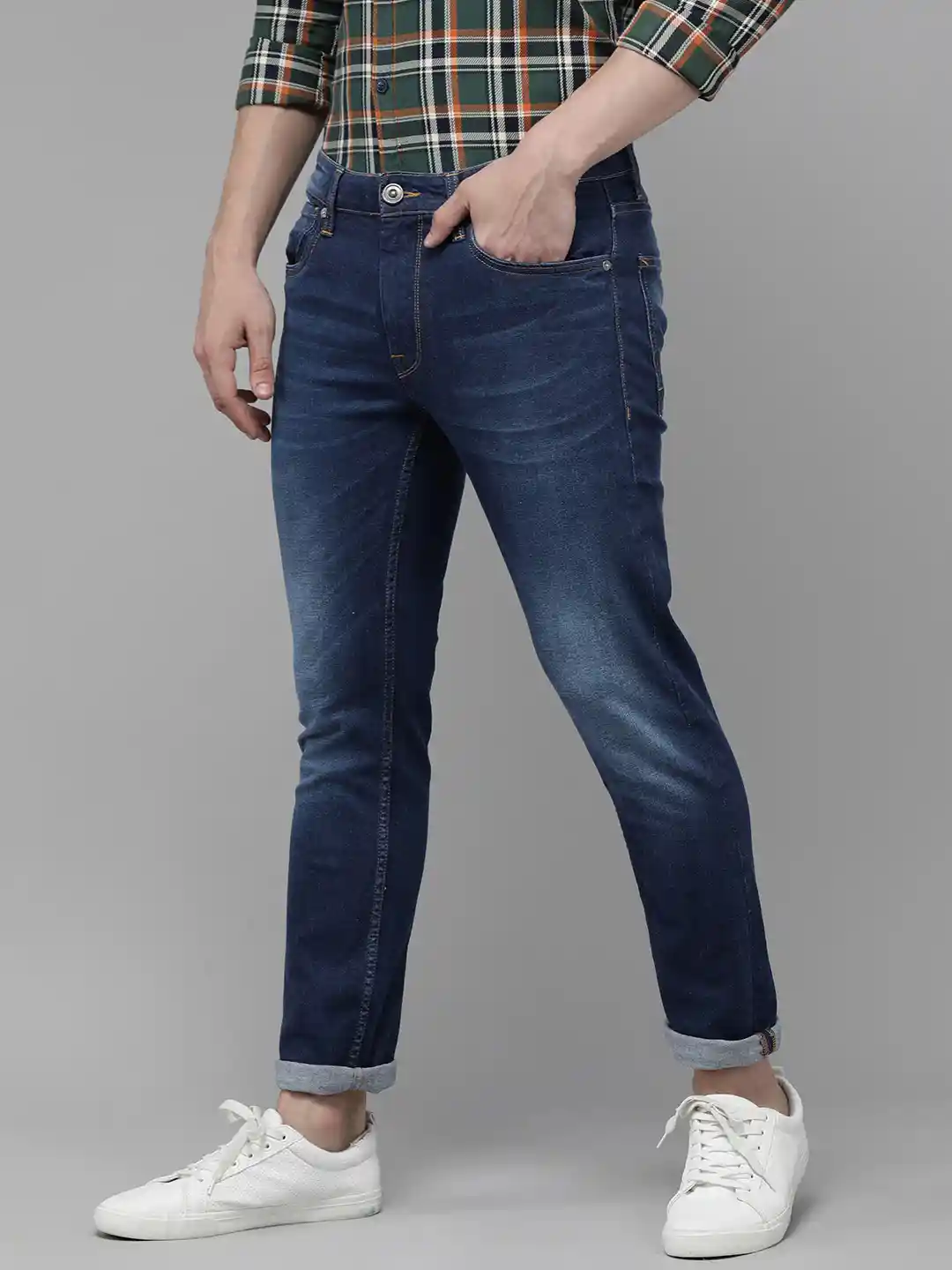 Buy Voi Jeans Men Blue Skin Tight Skinny Fit Heavy Fade