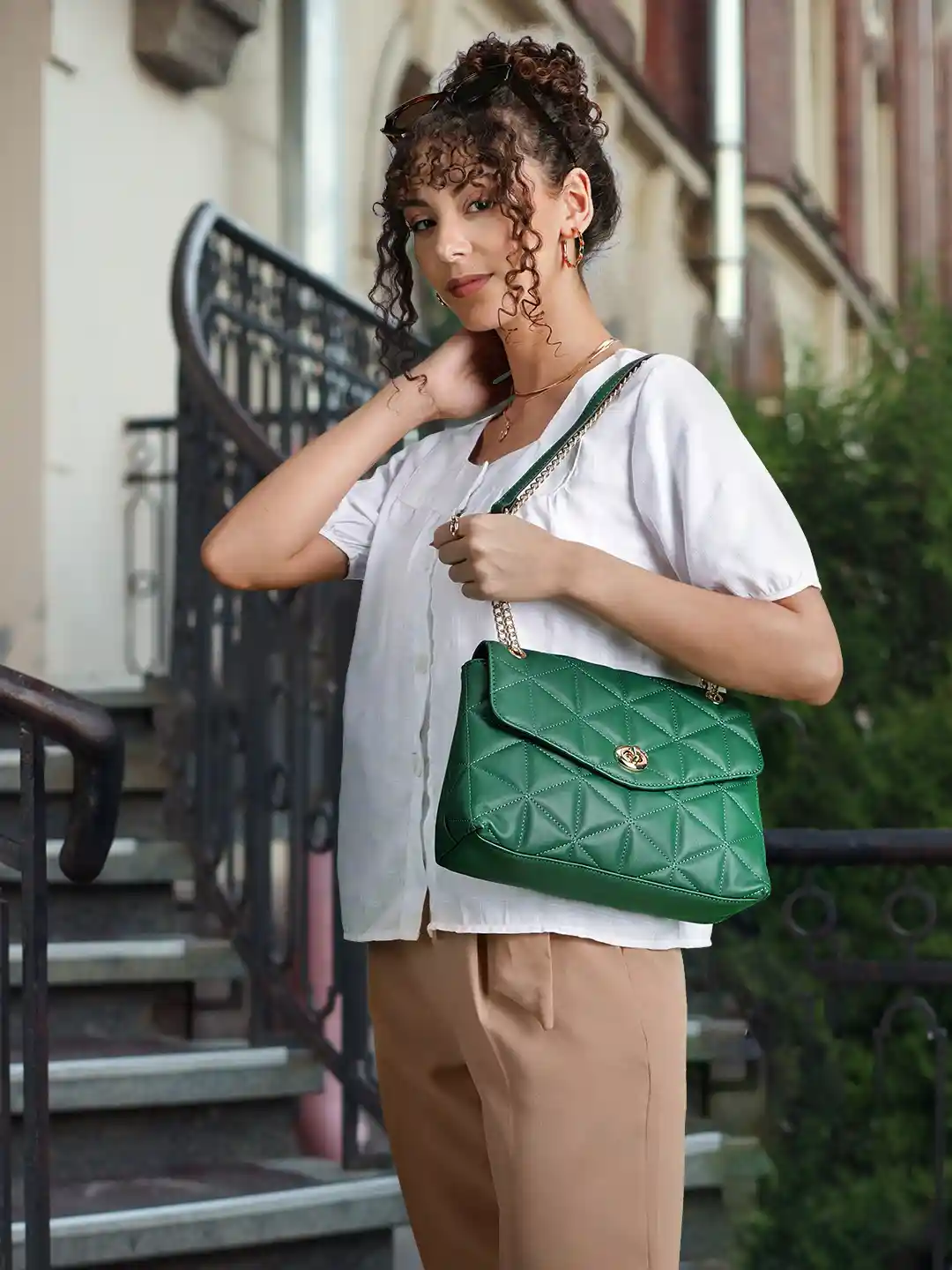 Buy Accessorize London Women Faux Leather Eva Quilt Sling Bag