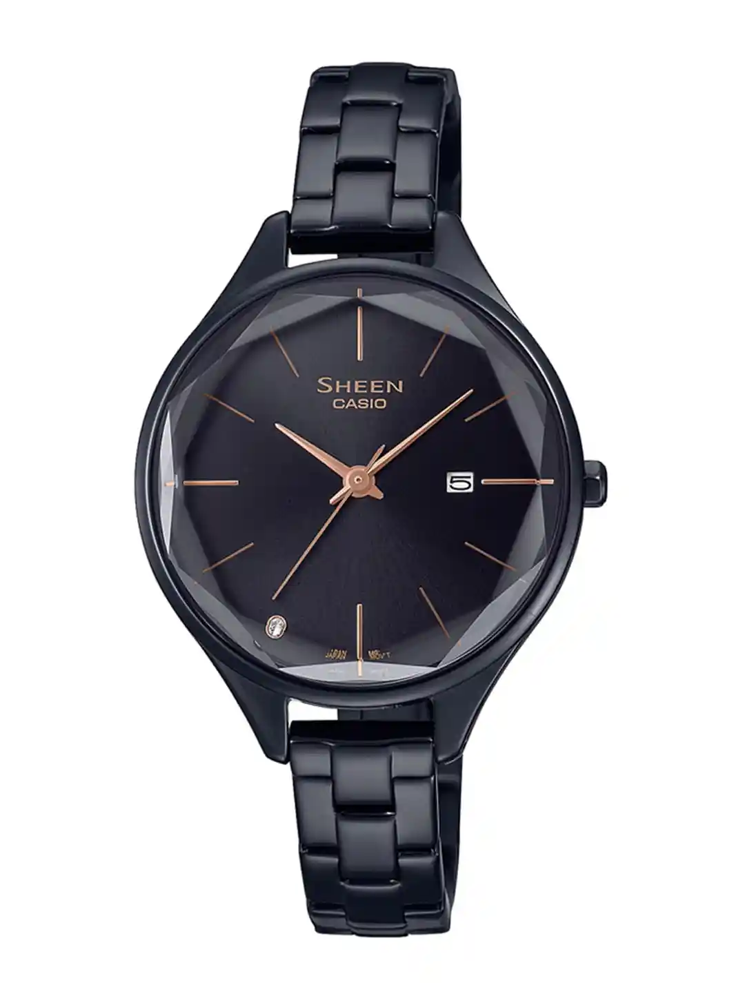 Buy CASIO Women Black Dial Black Stainless Steel Bracelet Style