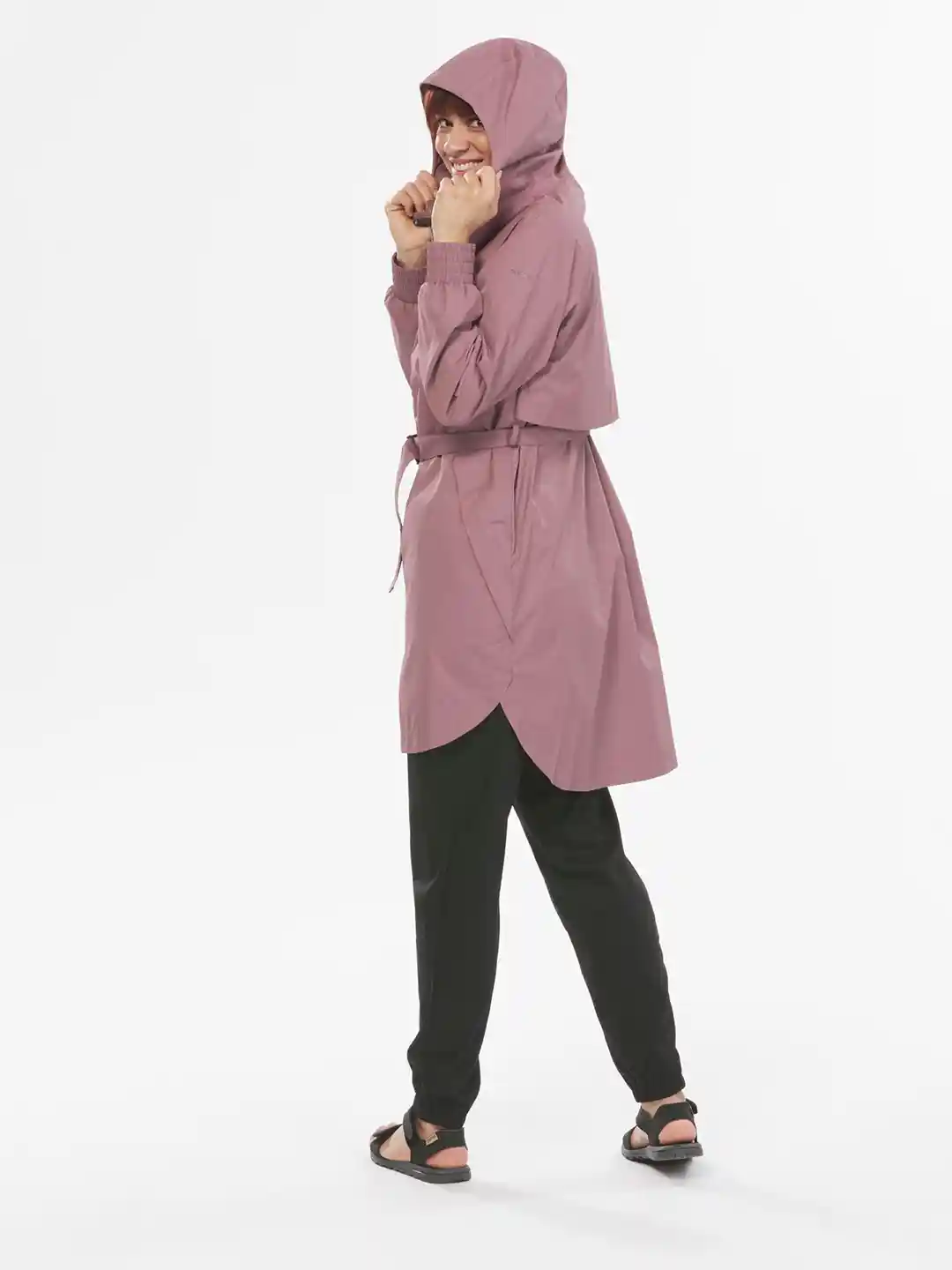 Buy Decathlon QUECHUA Women Knee Length Waterproof Rain Jacket