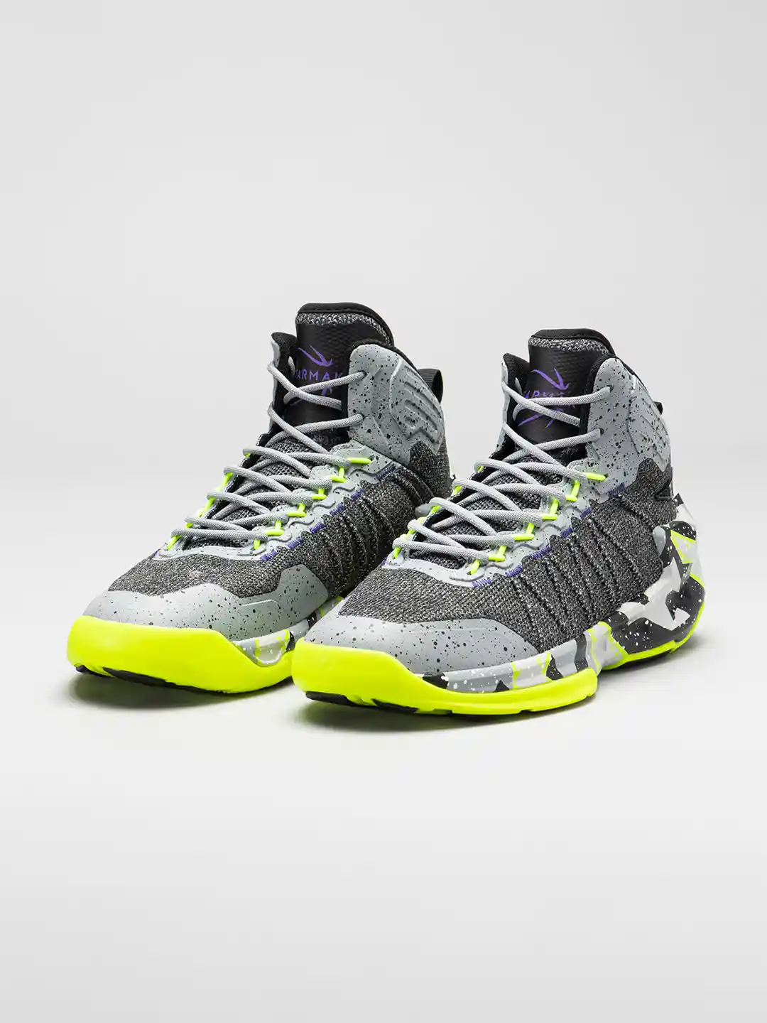 Buy Decathlon Unisex Grey Yellow Basketball Shoes Sports Shoes