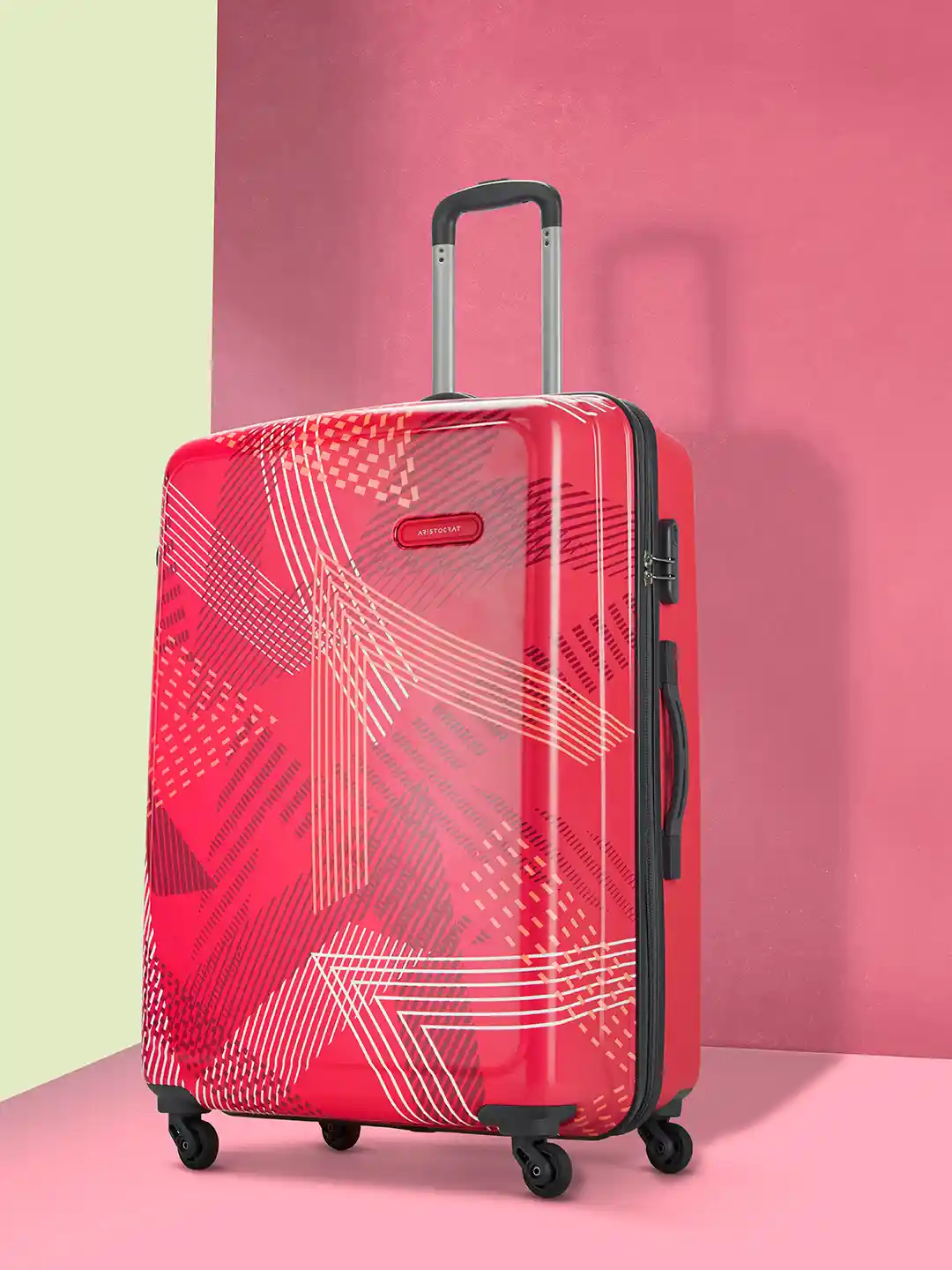 Aristocrat Printed Dual Edge 360 Large Trolley Suitcase 75 cm