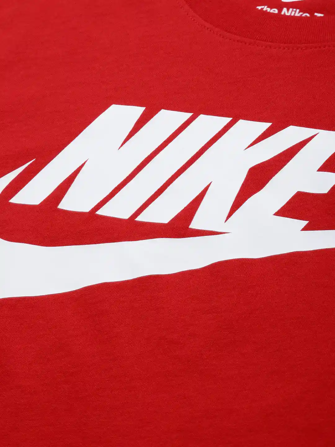 Buy Nike Men Red White Brand Logo Printed Casual T-shirt
