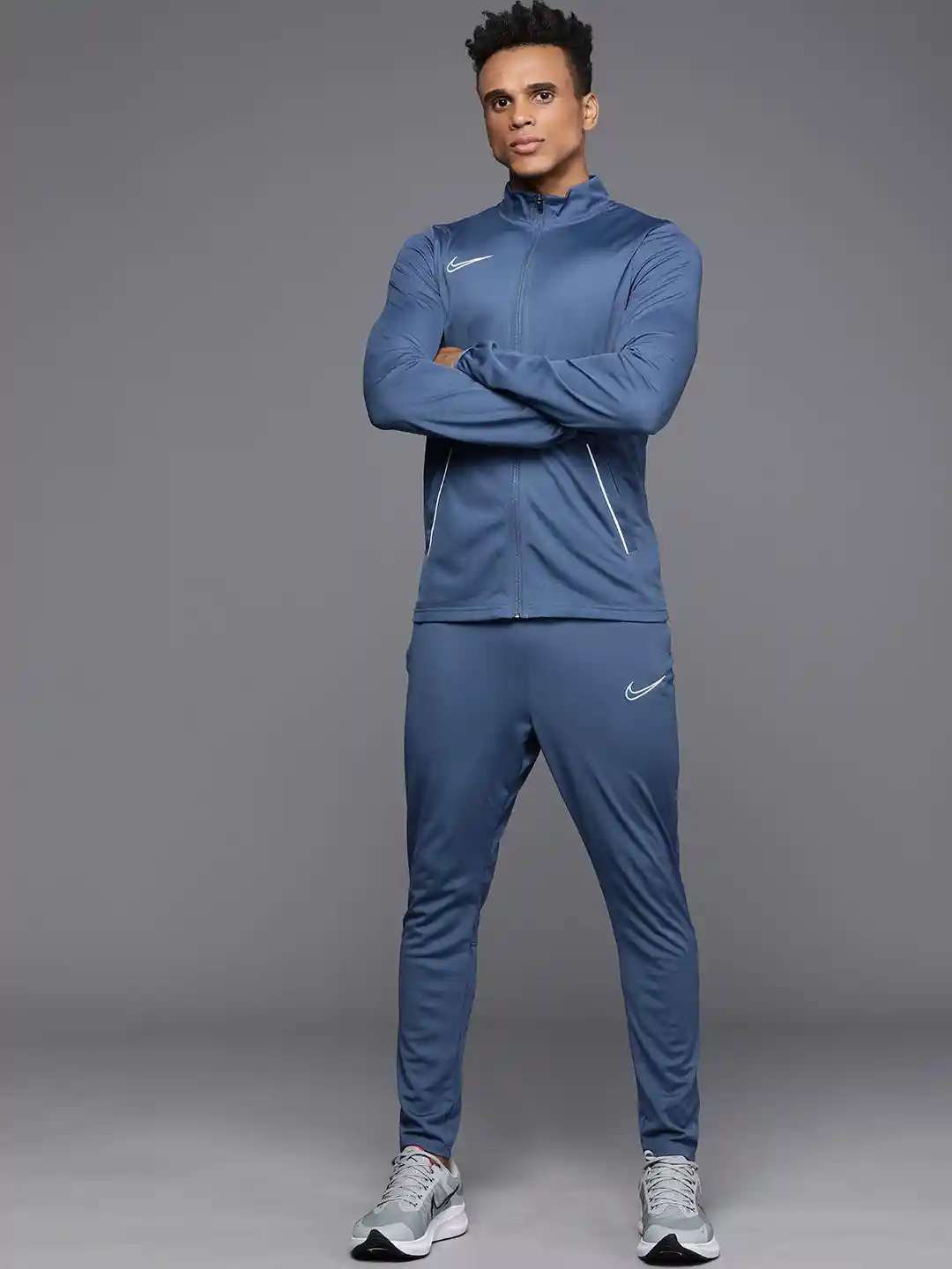 Buy Nike Men Blue Solid Dri-FIT Academy Soccer Tracksuit