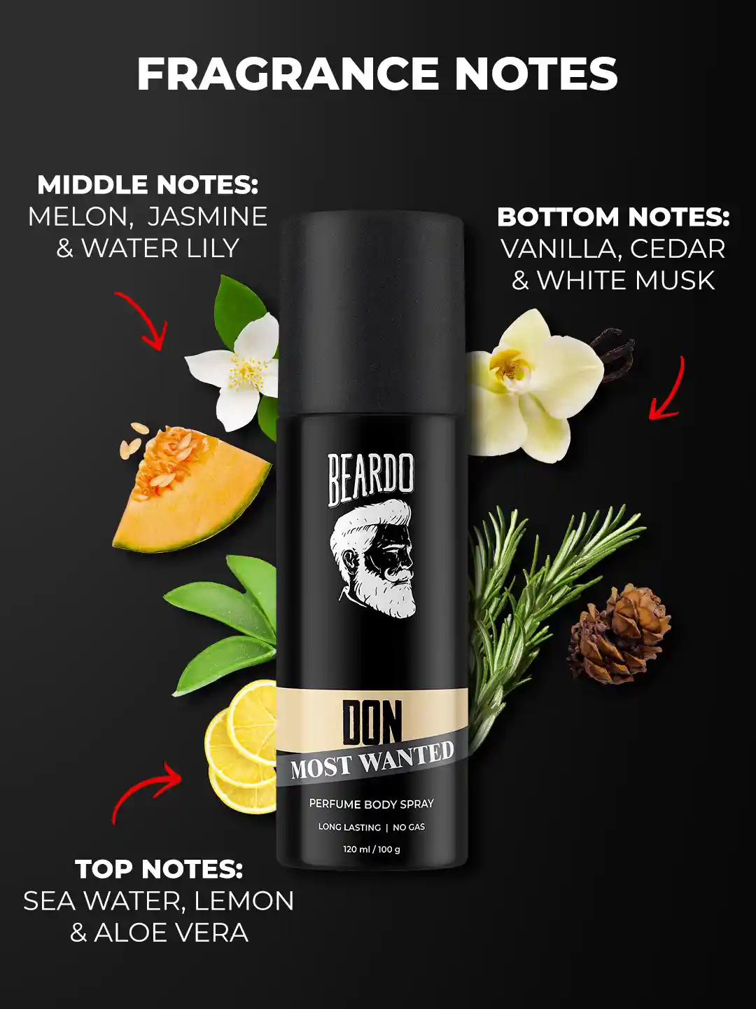 Buy BEARDO Set of Long Lasting Perfume Body Spray 120 ml(100 g