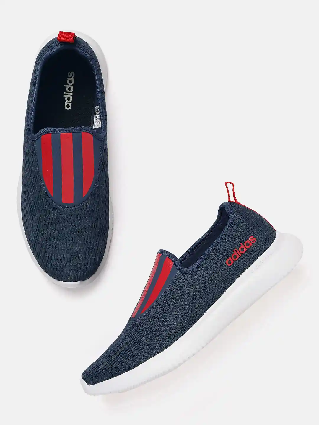 Buy ADIDAS Men Navy Blue Red Woven Design Lucifo Walking Slip