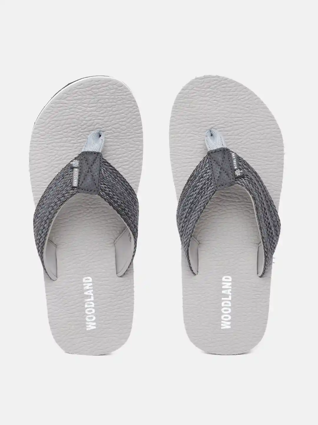 Buy Woodland Men Grey Black Woven Design Light Weight Thong Flip