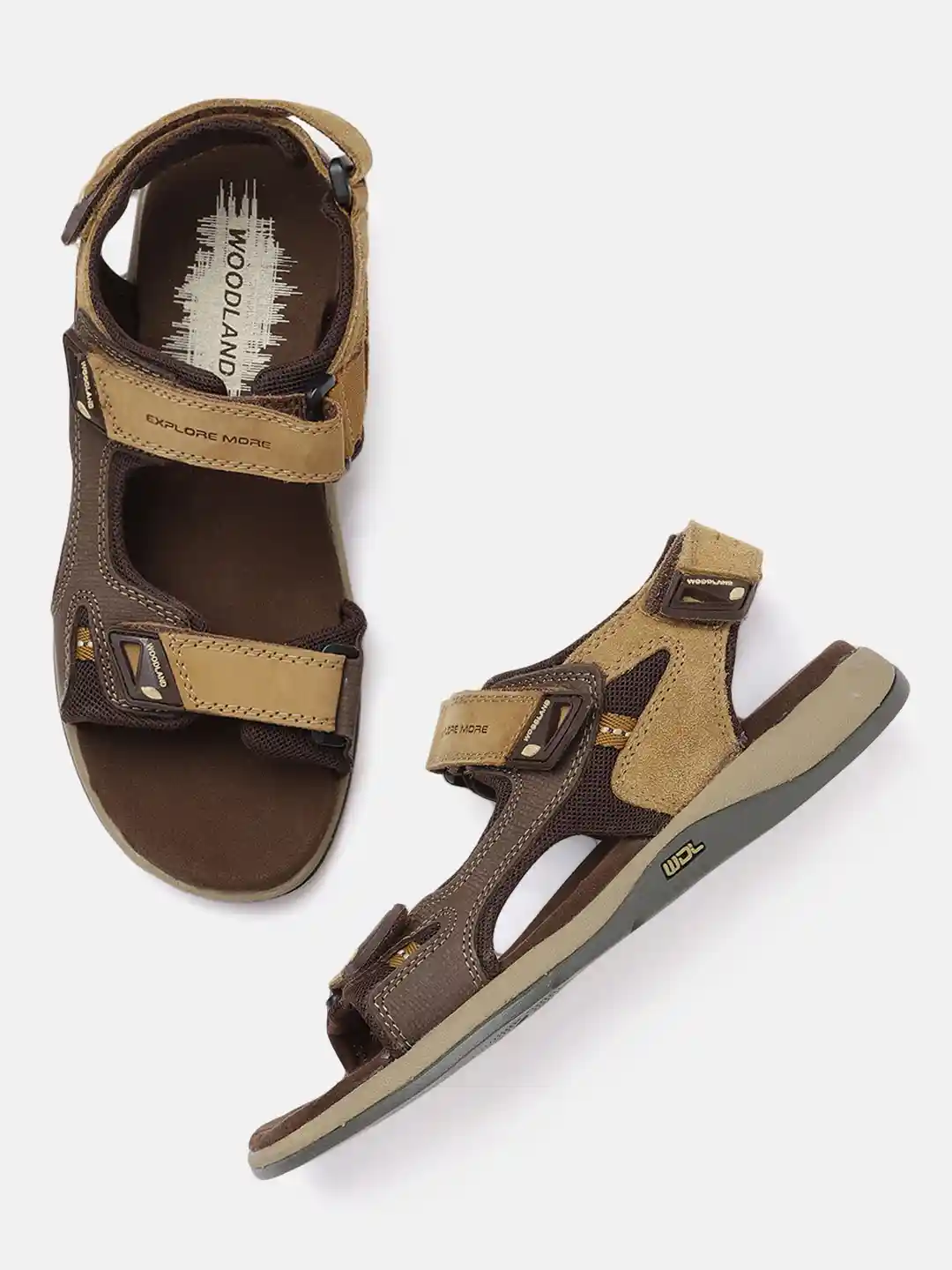 Buy Woodland Men Brown Colourblocked Sports Sandals Sandals for