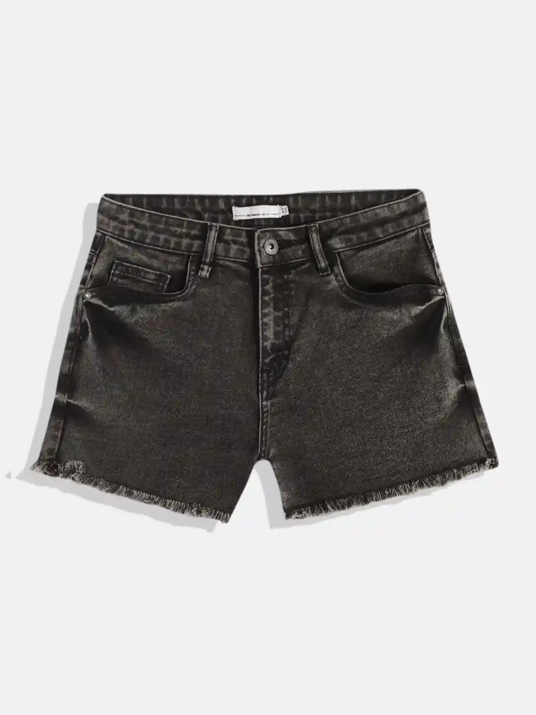 Buy UTH by Roadster Teen Girls Charcoal Grey Denim Shorts Shorts