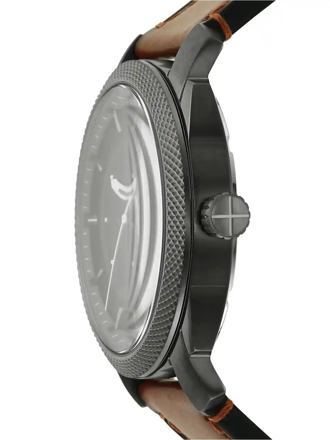 Buy Fossil Men Grey Dial Brown Leather Straps Analogue Watch