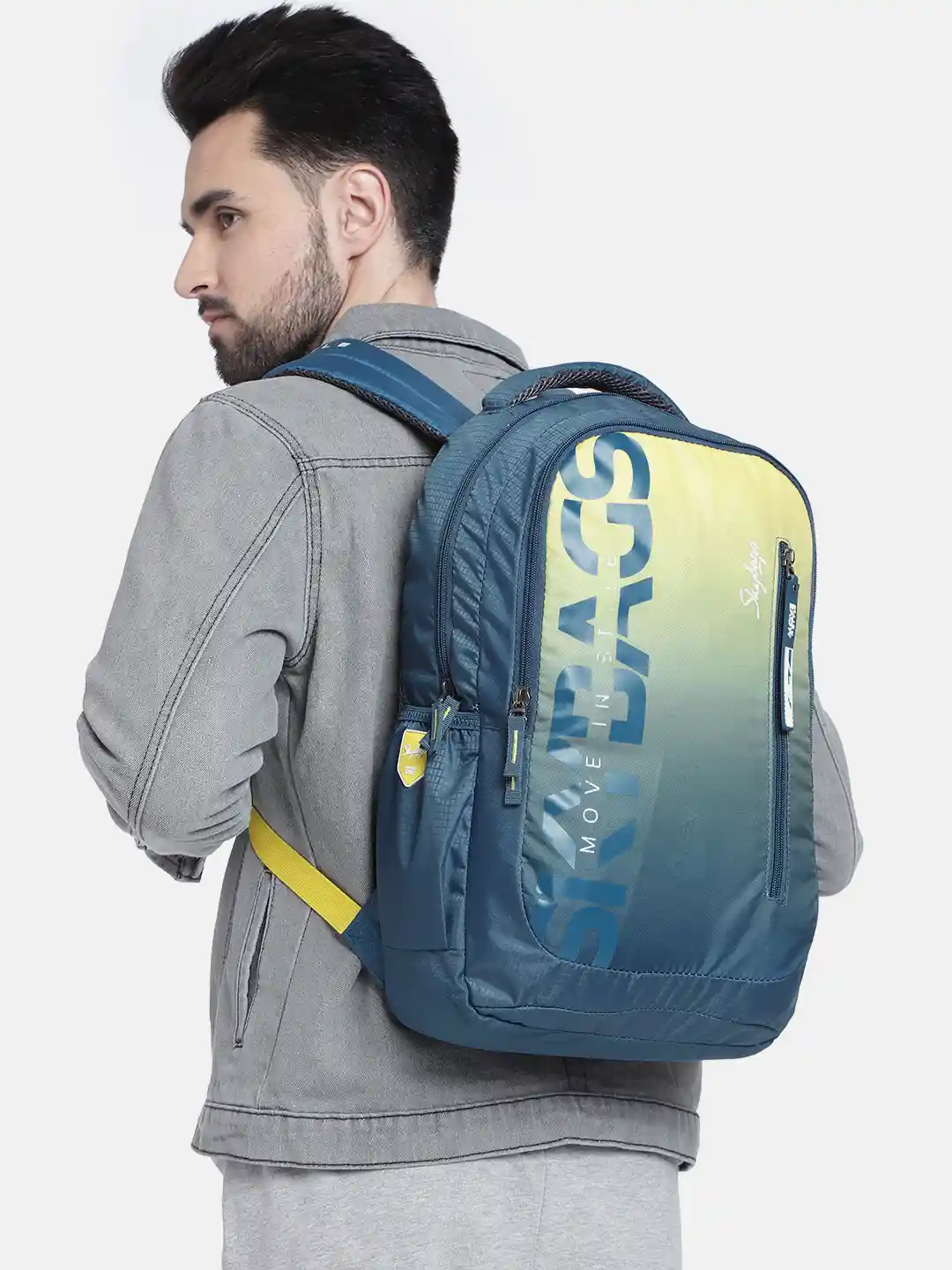 Printed Backpack Yellow Backpack Men Buy Skybags Unisex Teal Blue
