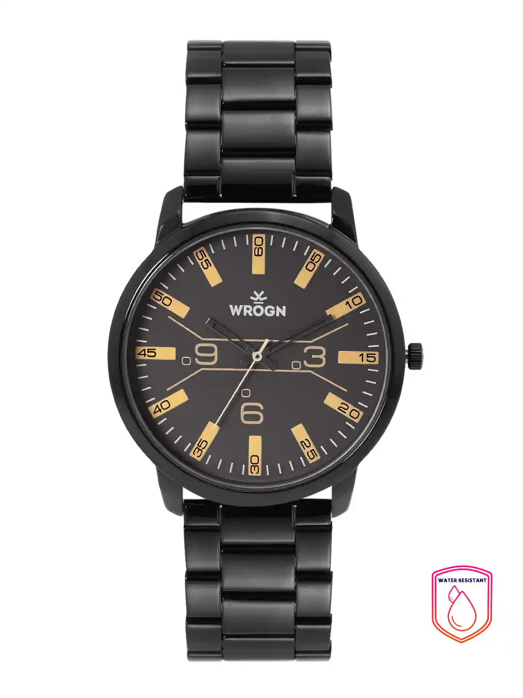 Buy WROGN Men Black Dial Straps Trend Savy Analogue Watch