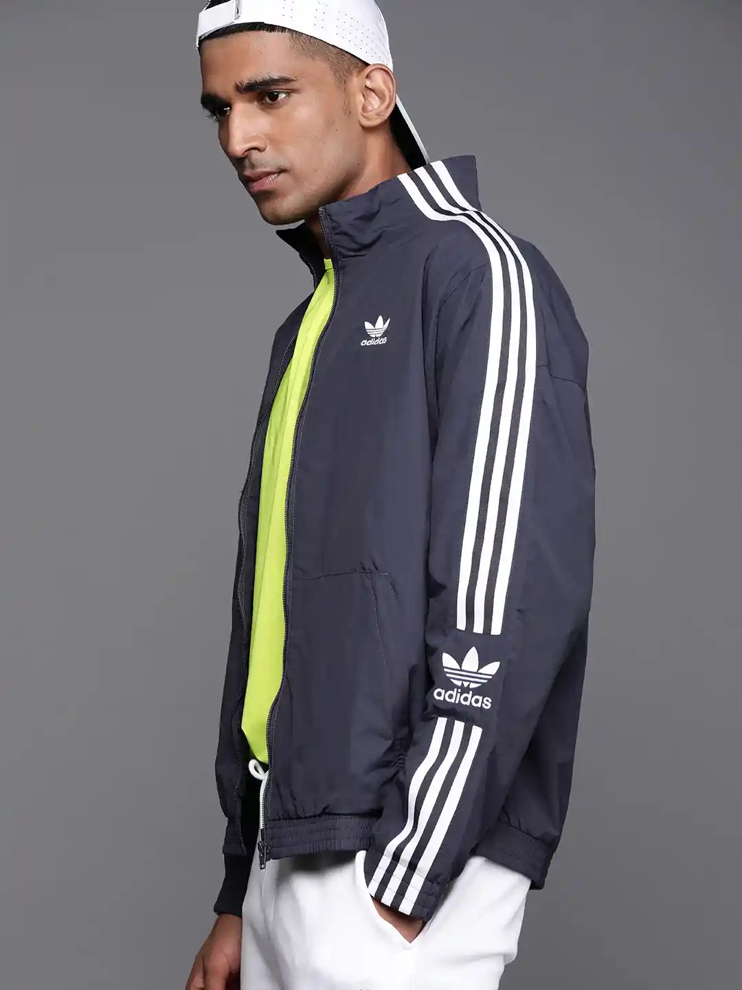 Myntra Adidas Mens Jackets Online India ADIDAS Originals Men Navy