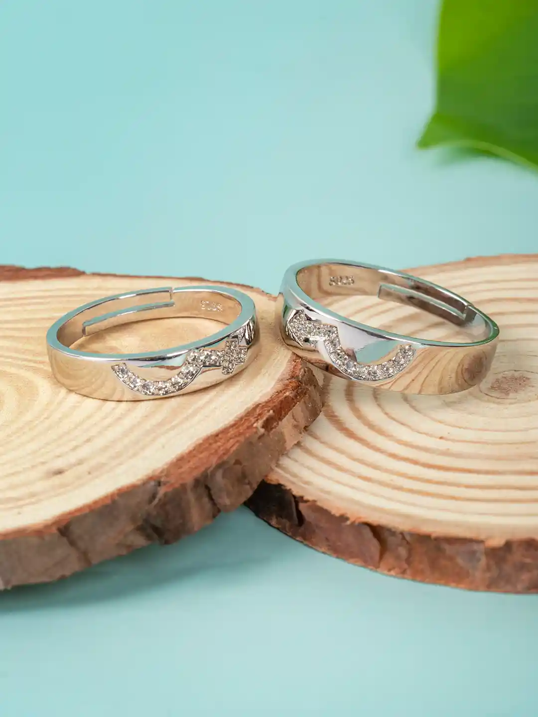 Buy Arendelle Set Of 925 Silver-Toned Plated He-She Sign