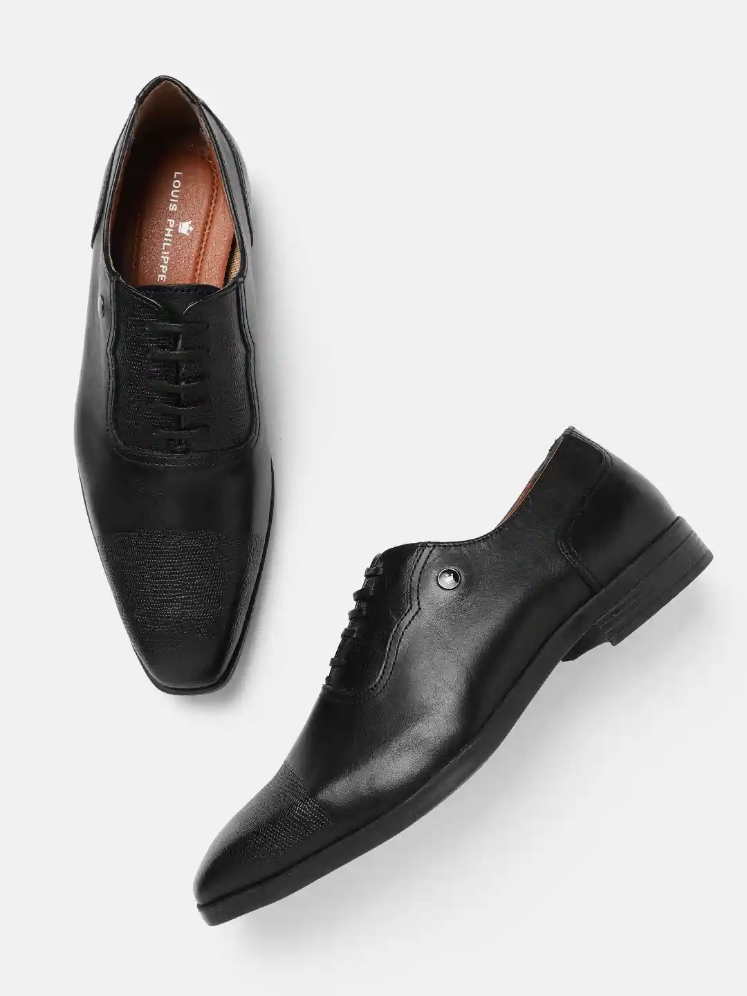 Leather Shoe Louis Philippe Black Formal Shoes Louis Philippe Men