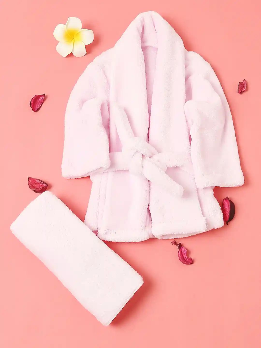 Spa Robe Baby Girl Robe And Slippers Buy Babymoon Kids White Pink