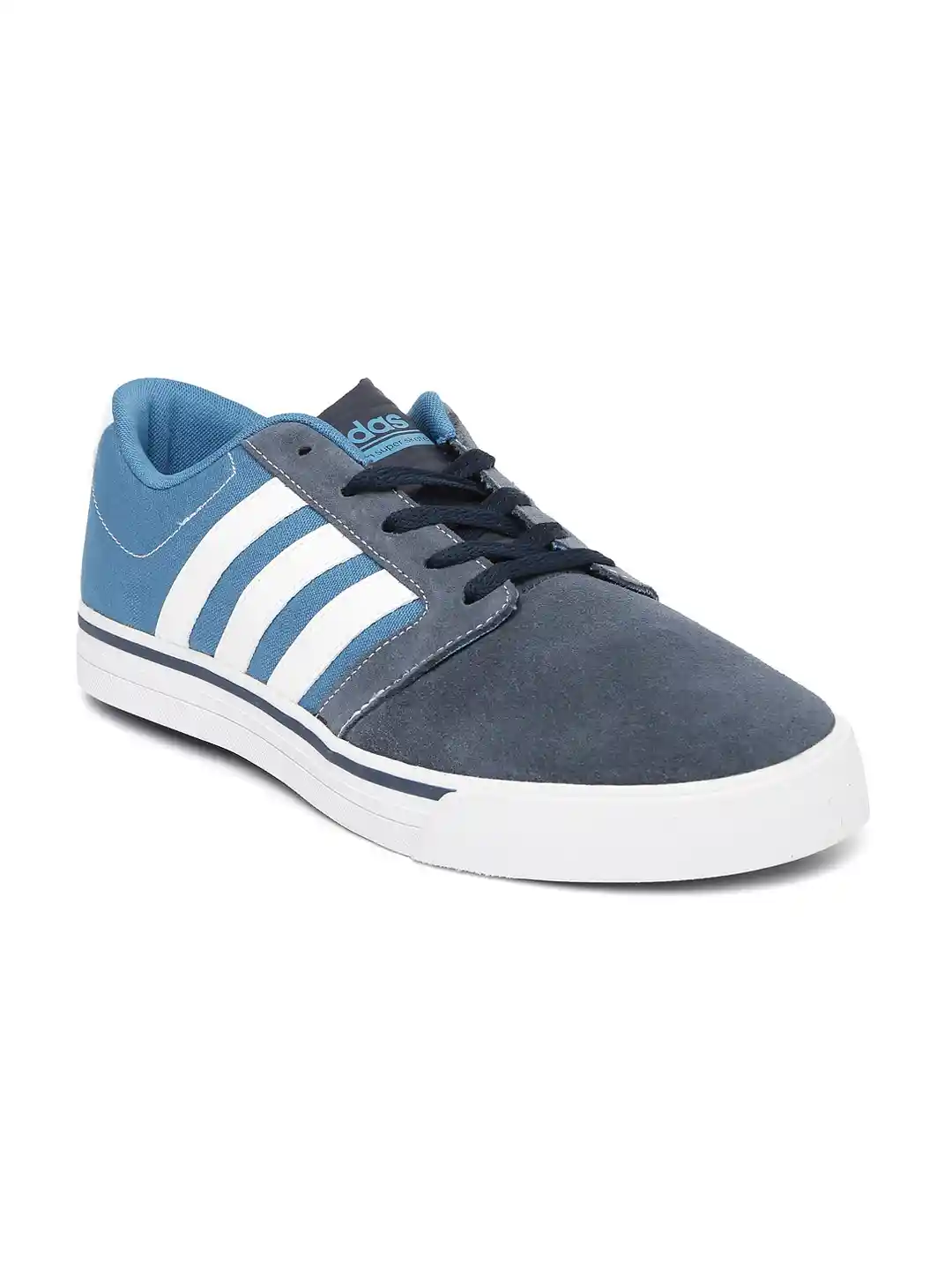Buy ADIDAS NEO Men Blue Solid Suede Leather Cloudfoam Super Skate