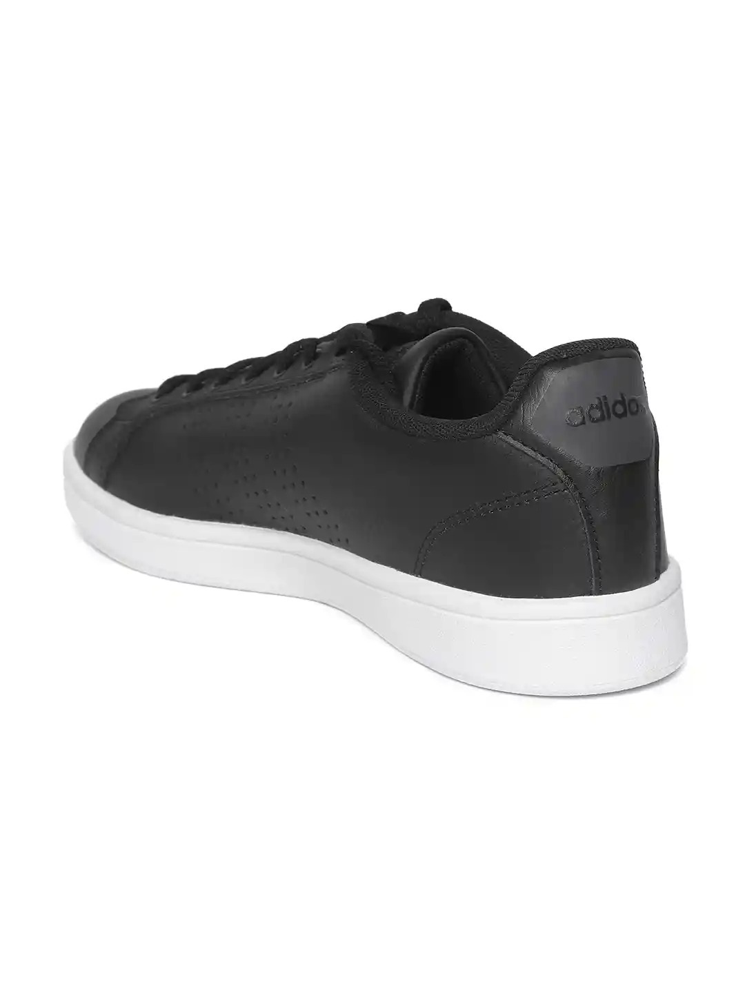 Buy ADIDAS Men Black Cloudfoam Advantage Clean Perforated Sneakers - Main Image