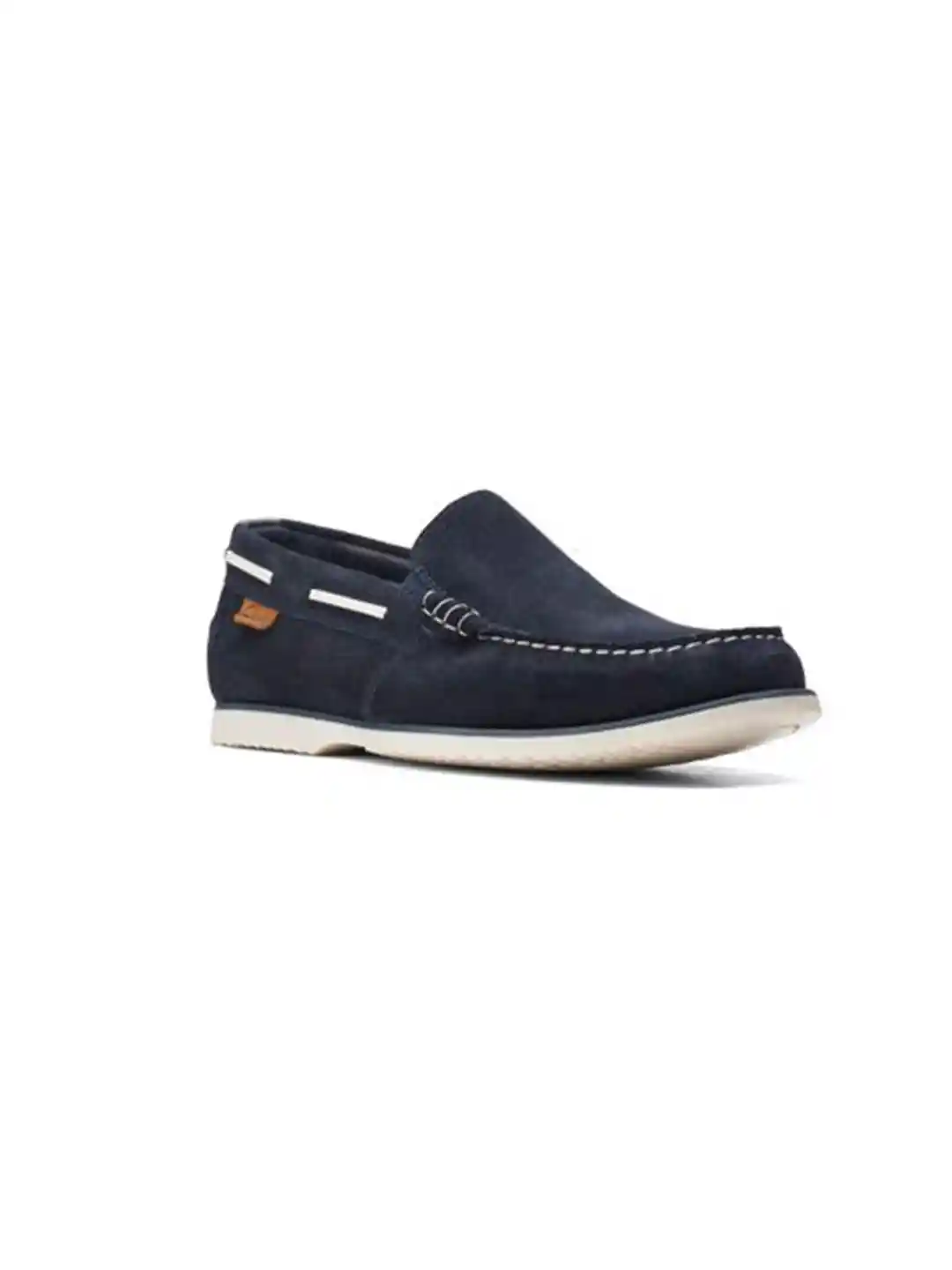 Buy Clarks Men Navy Blue Perforations Suede Loafers Casual Shoes