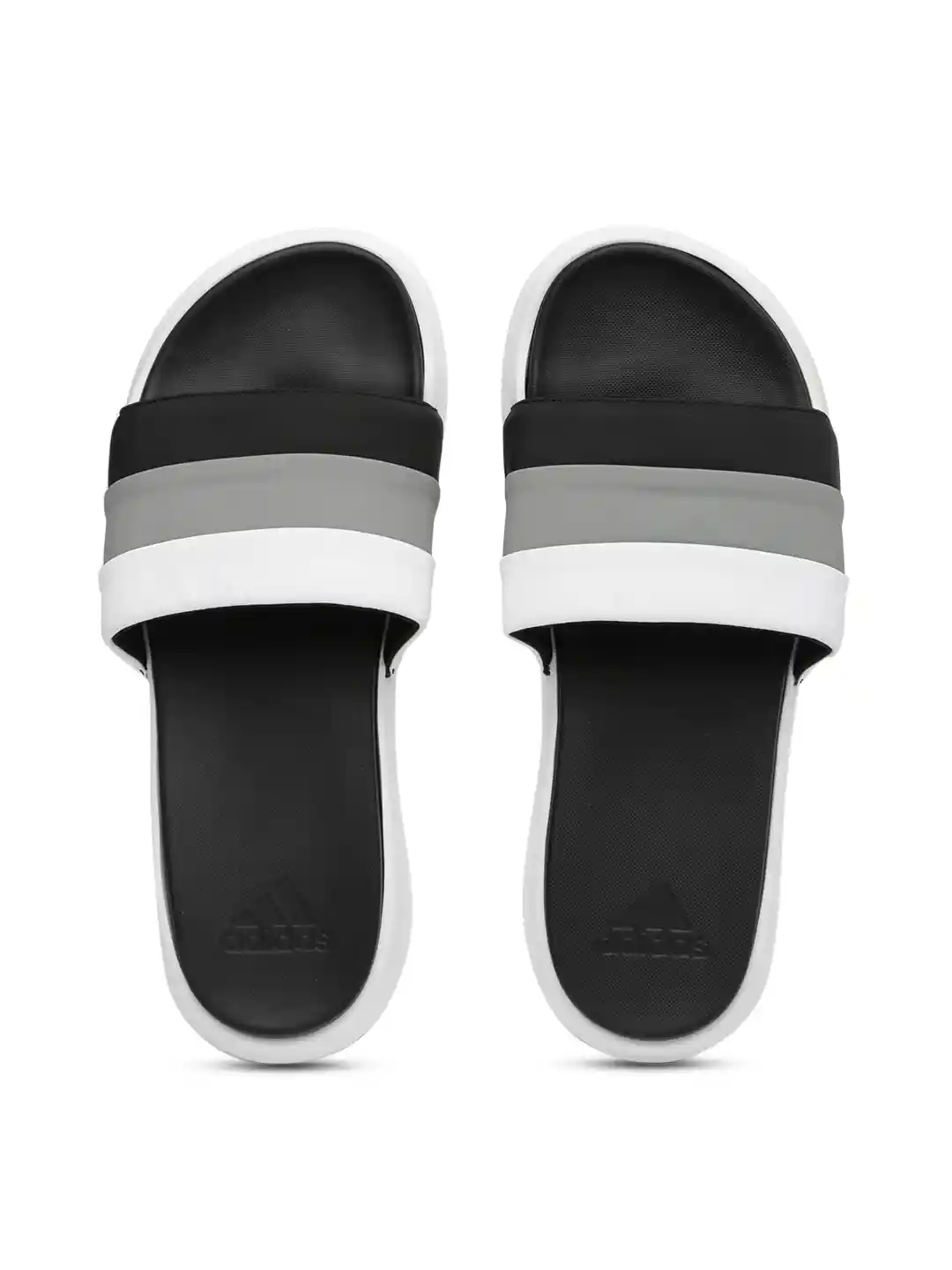 Buy ADIDAS Men Black Grey Superstar 4G Armad Striped Flip-Flops