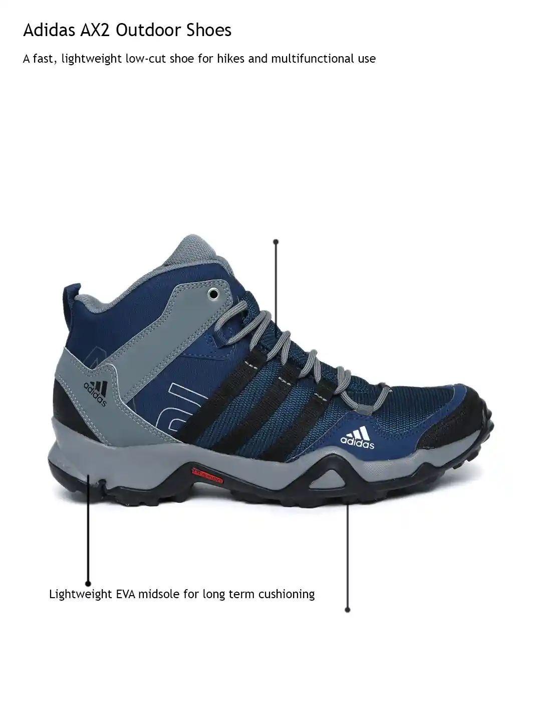 Buy ADIDAS Men Blue AX2 Mid Trekking Shoes Sports Shoes for Men