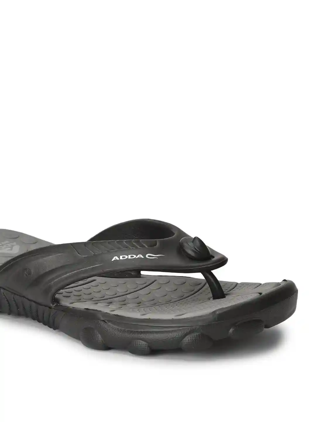 Buy Adda Men Grey Black Rubber Thong Flip-Flops Flip Flops for