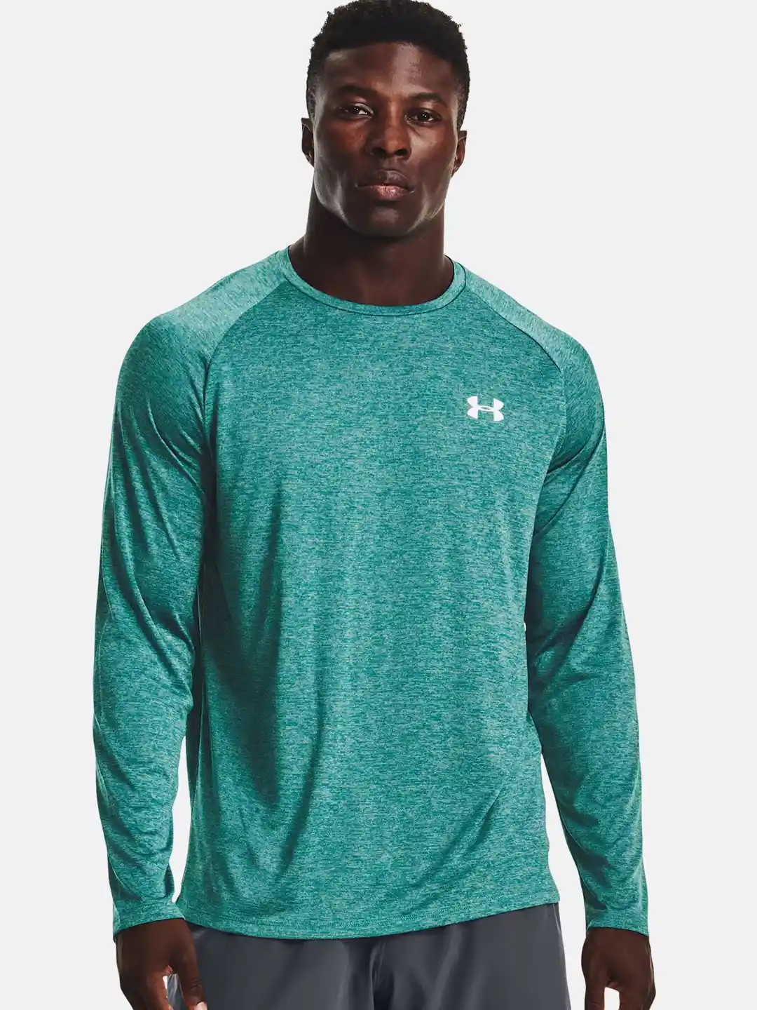 Buy UNDER ARMOUR Men Green Training or Gym Tech Long Sleeve Tshirt