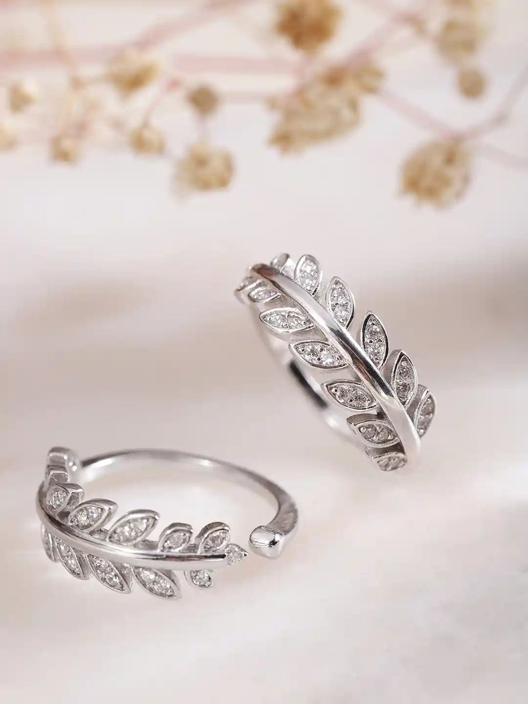 Buy Zavya Set of Silver-Toned Rhodium Plated 925 Sterling Silver