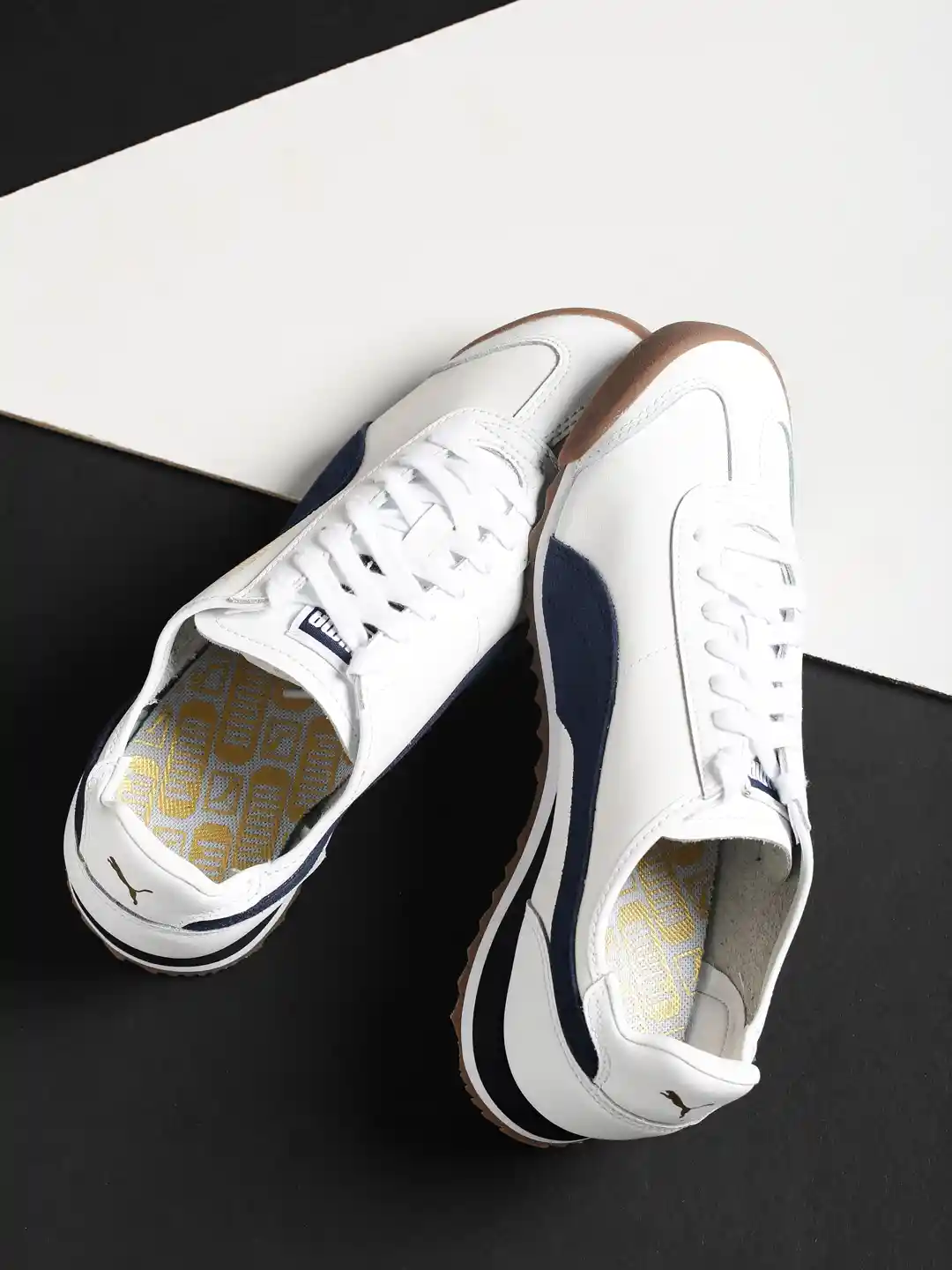 Buy Puma Men White Navy Roma OG 80s Sneakers Casual Shoes for