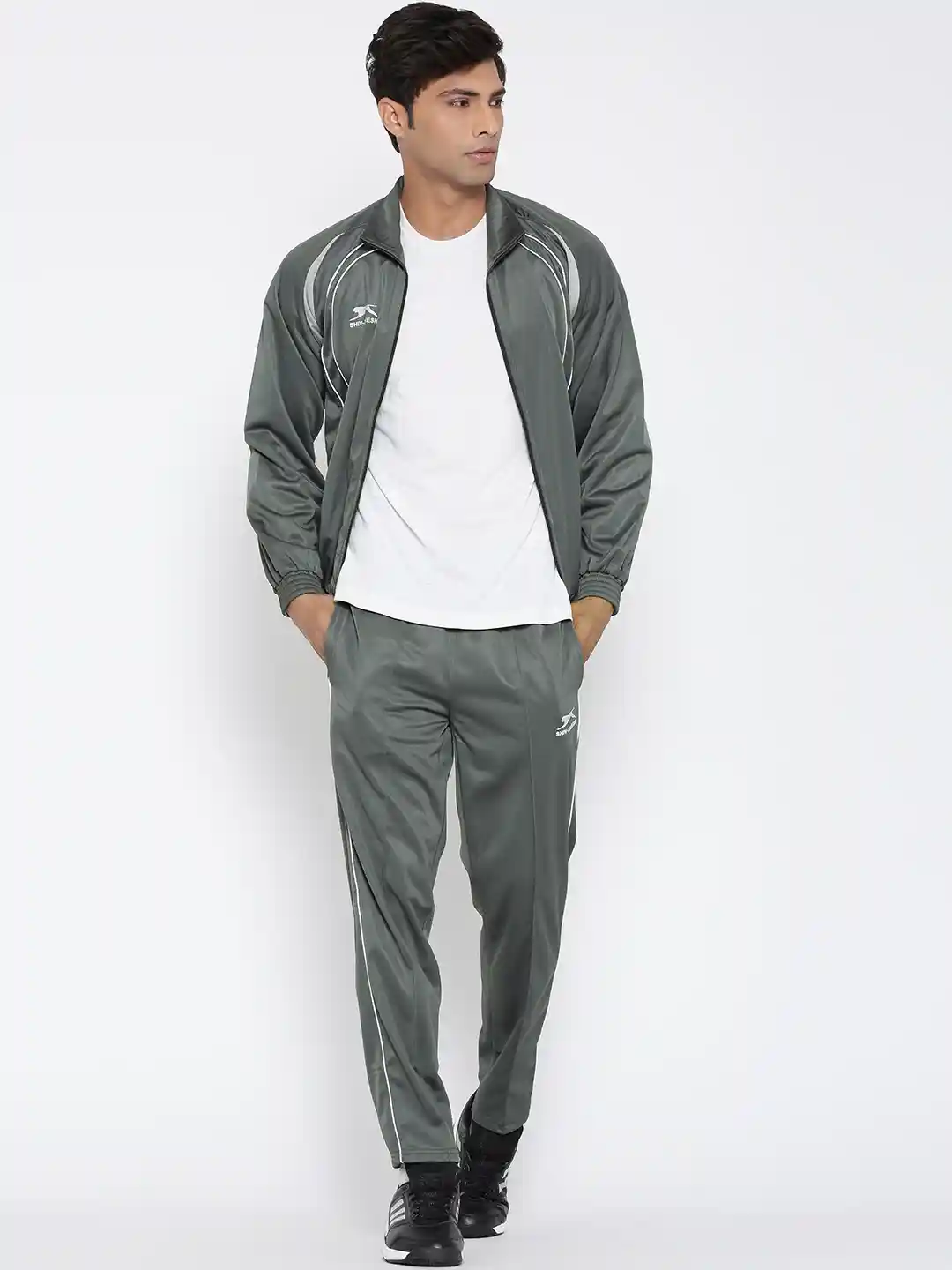 Buy Shiv Naresh Grey Solid Tracksuit Tracksuits for Men 1744275