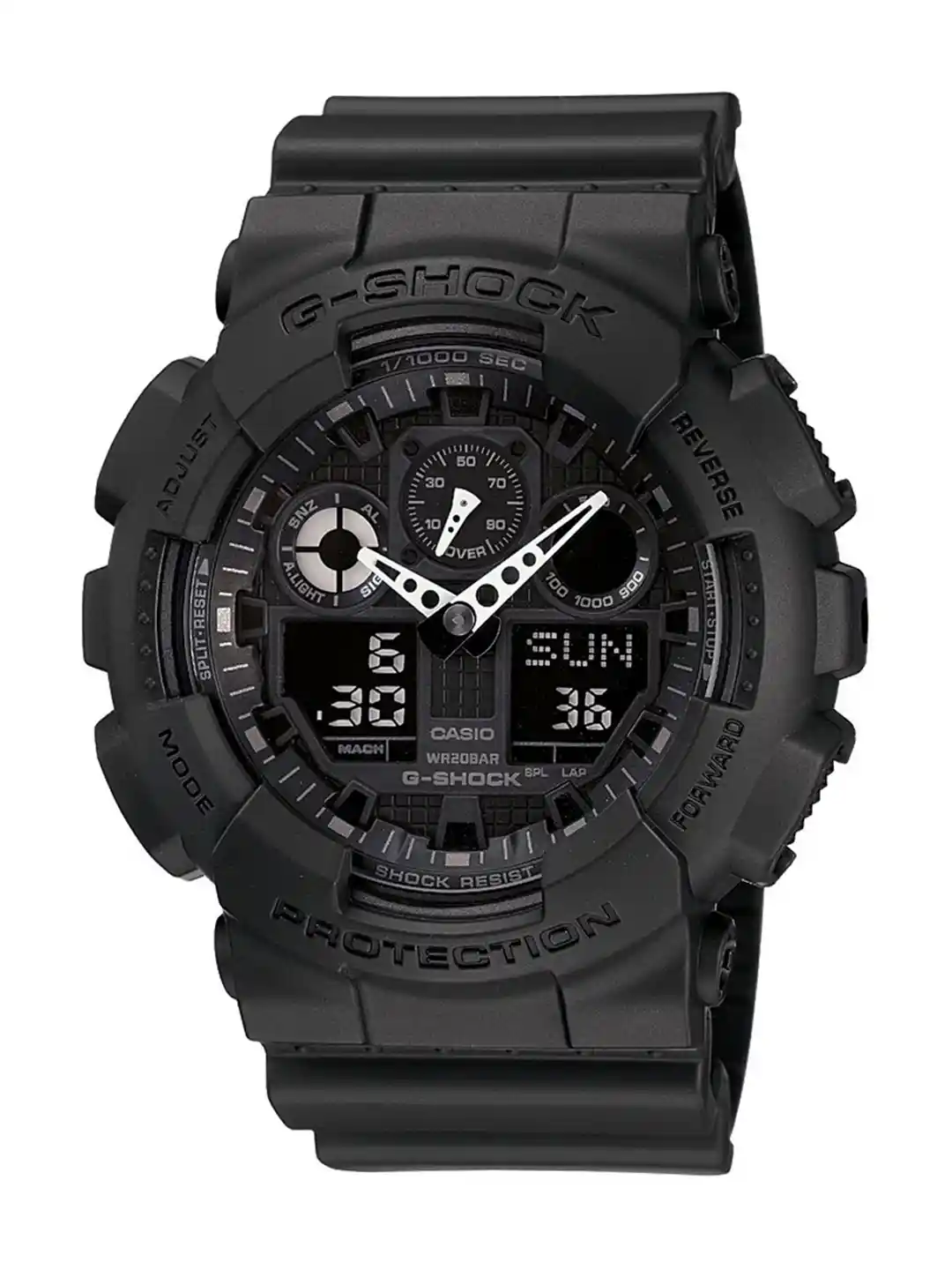 CASIO Men G-Shock GA-100-1A1HDR Black Analog-Digital Dial Black Resin Strap  Watch G270