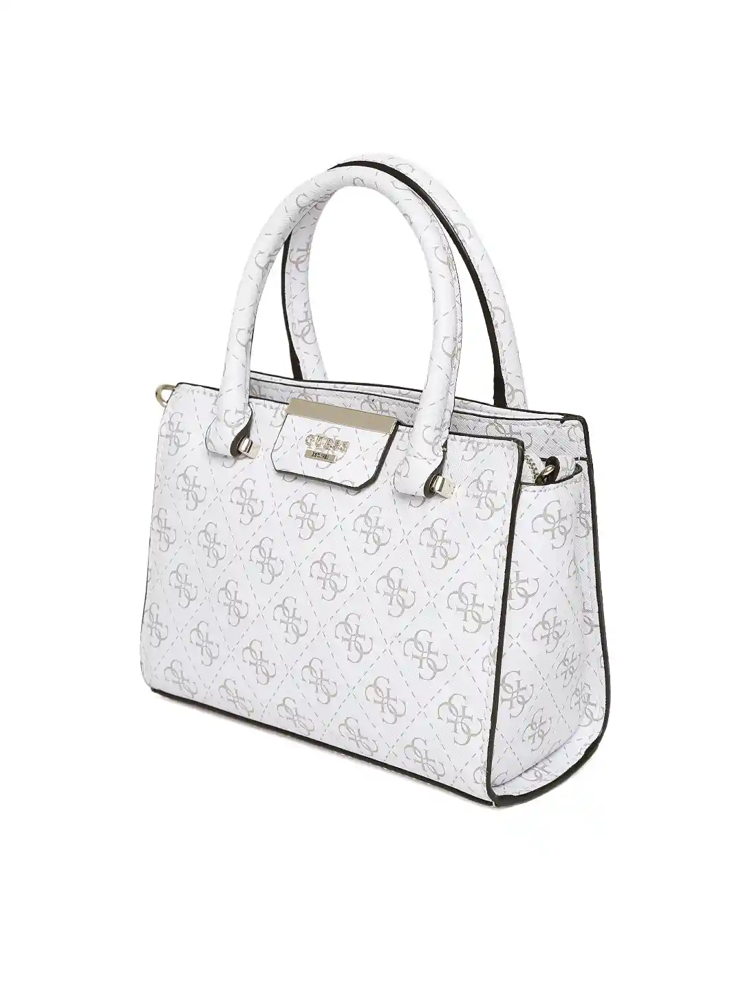 Buy GUESS White Logo Print Handbag with Sling Strap Handbags for