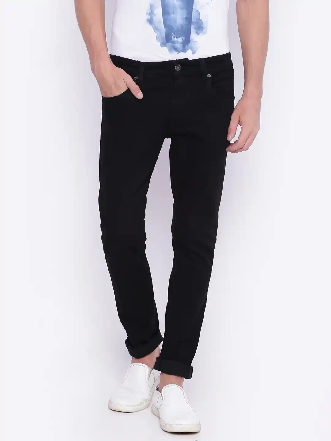 Buy Forca by Lifestyle Men Black Skinny Fit Mid Rise Clean Look