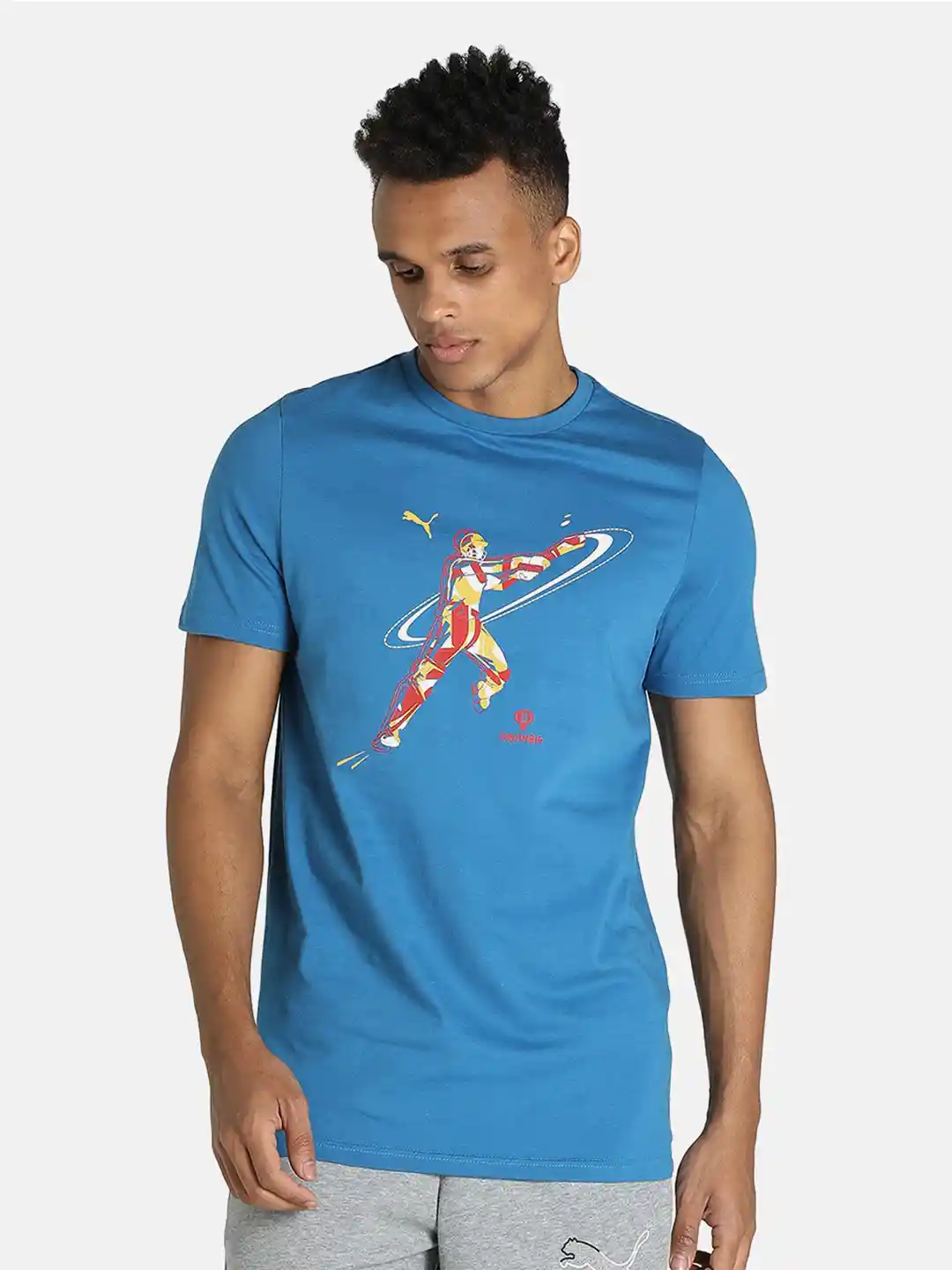 Buy Puma x Dream11 Graphic Tee Slim Fit Pure Cotton T-shirt