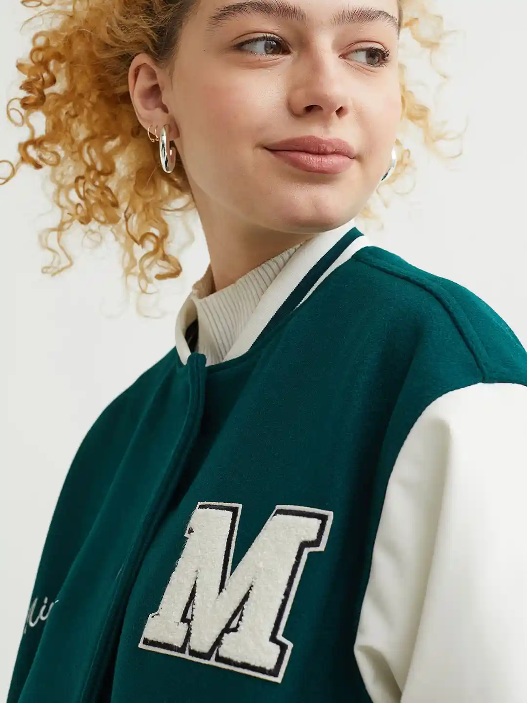 Buy H&M Women Green Baseball Jacket Jackets for Women 17575978