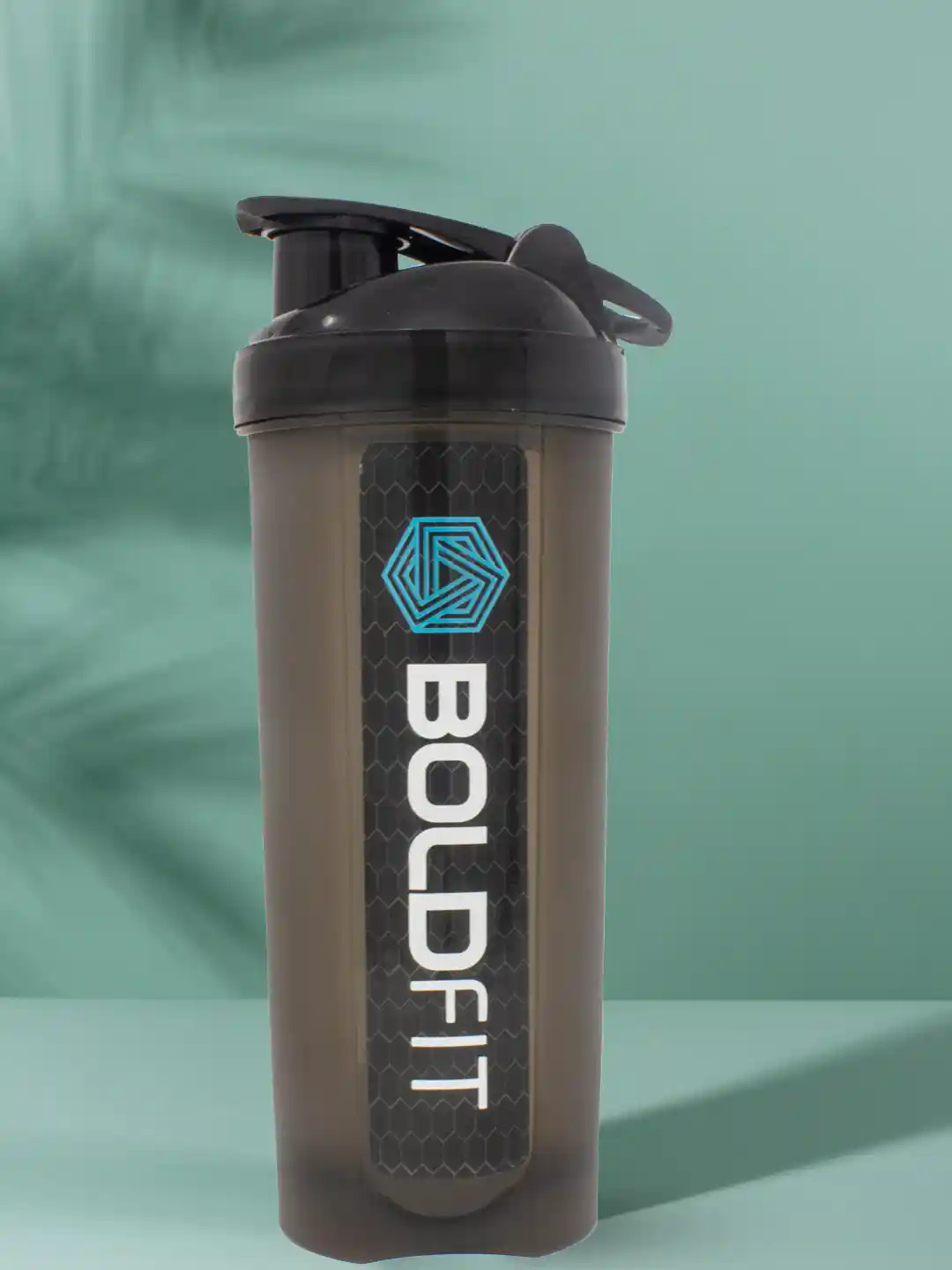 Buy BOLDFIT Black Printed Typhoon Gym Shaker Bottles 650 ml